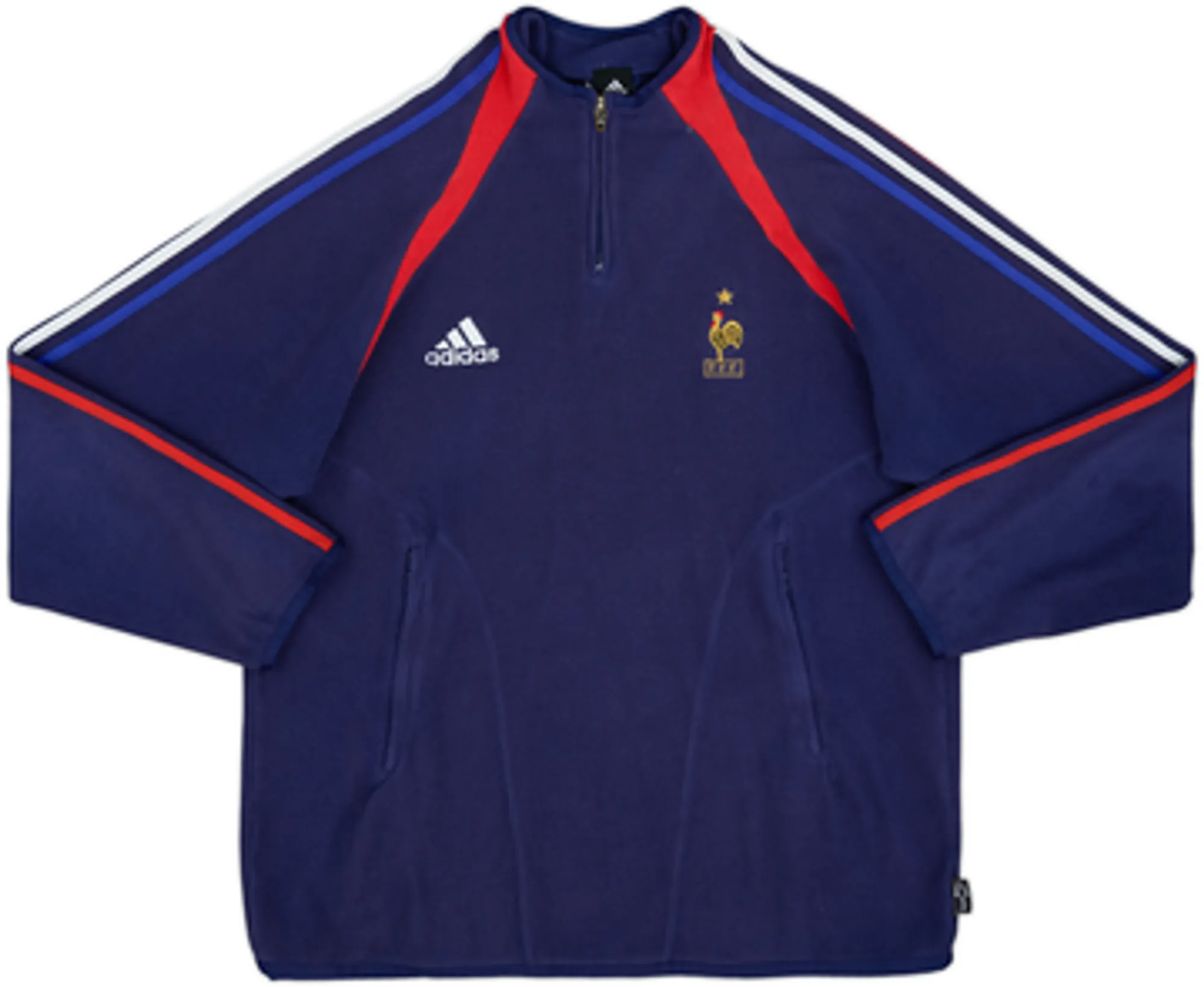 2003-04 France adidas 1/4 Zip Fleece Top - 8/10 - (L)
