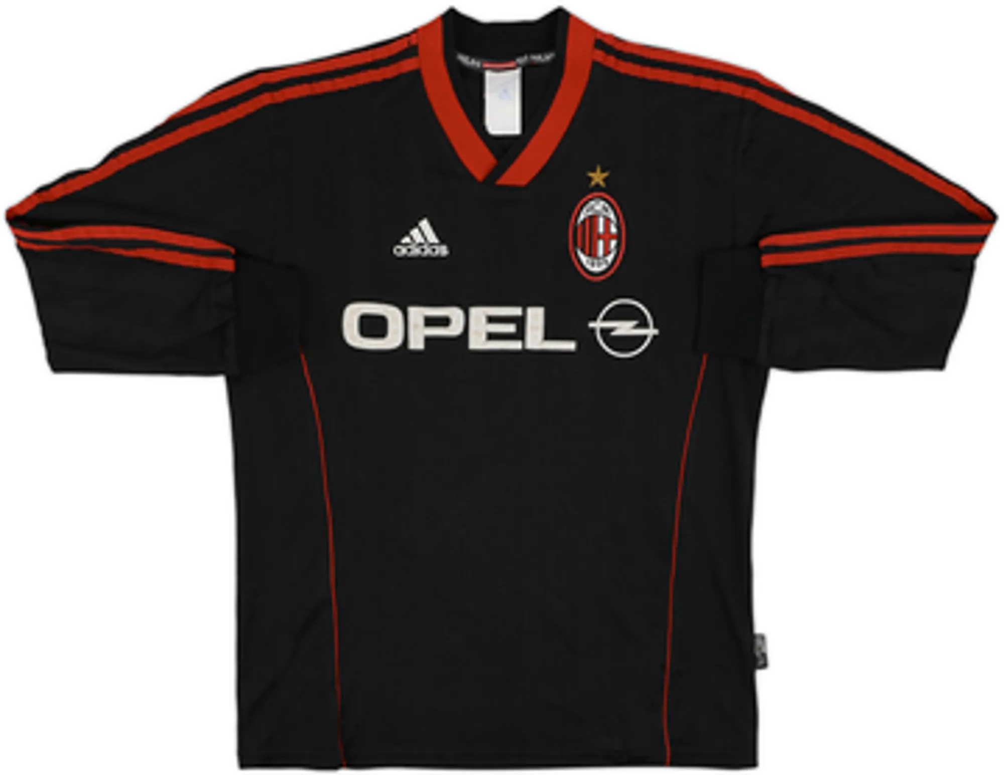 adidas AC Milan Mens LS Home Shirt 1999/00
