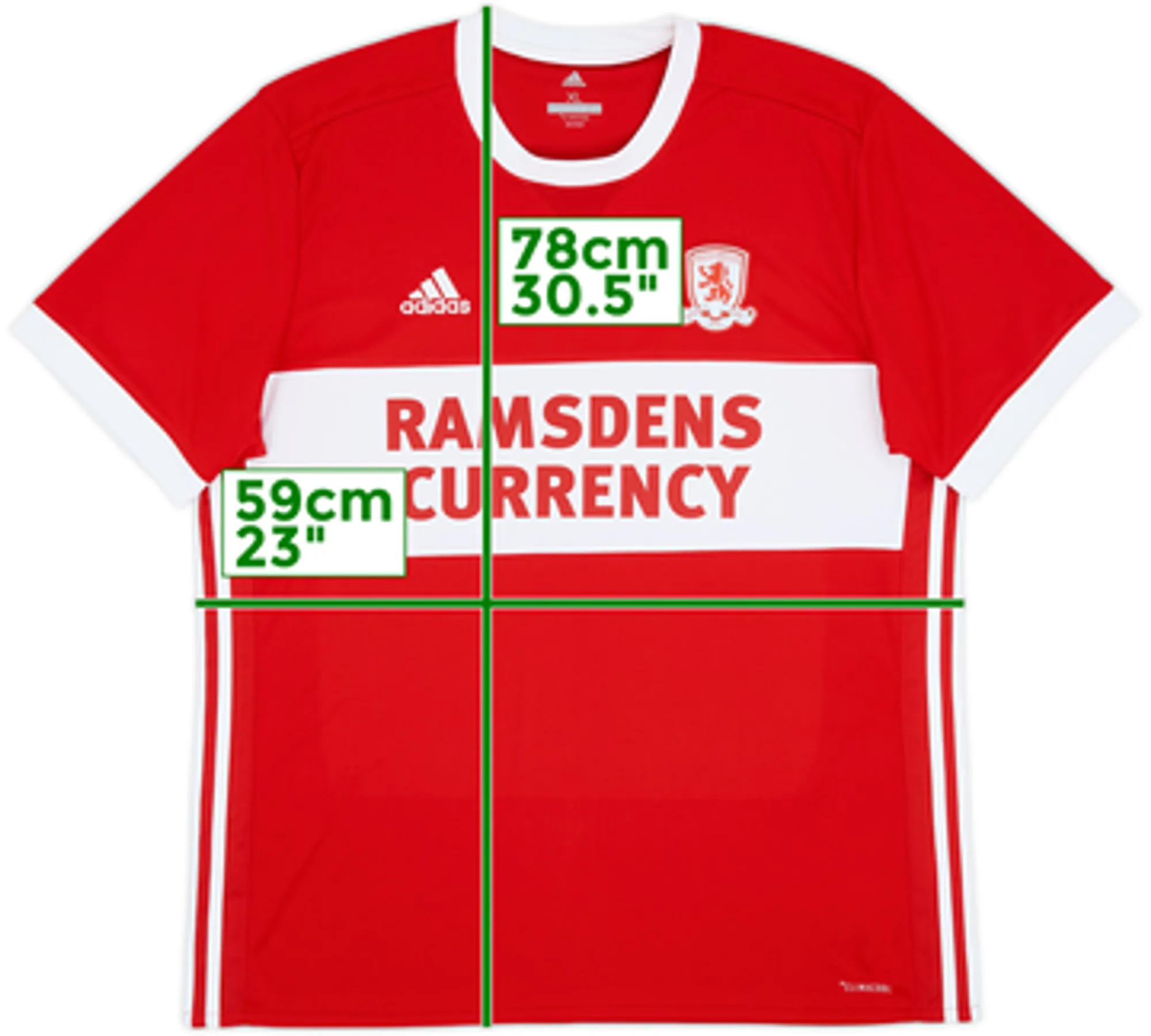 adidas Middlesbrough Mens SS Home Shirt 2017/18