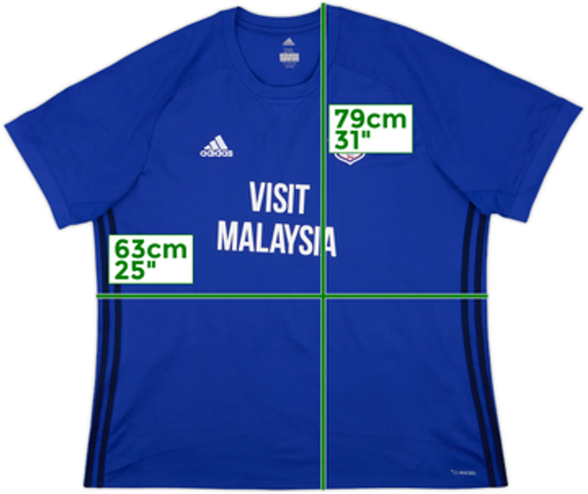 adidas Cardiff City Mens SS Home Shirt 2017/18