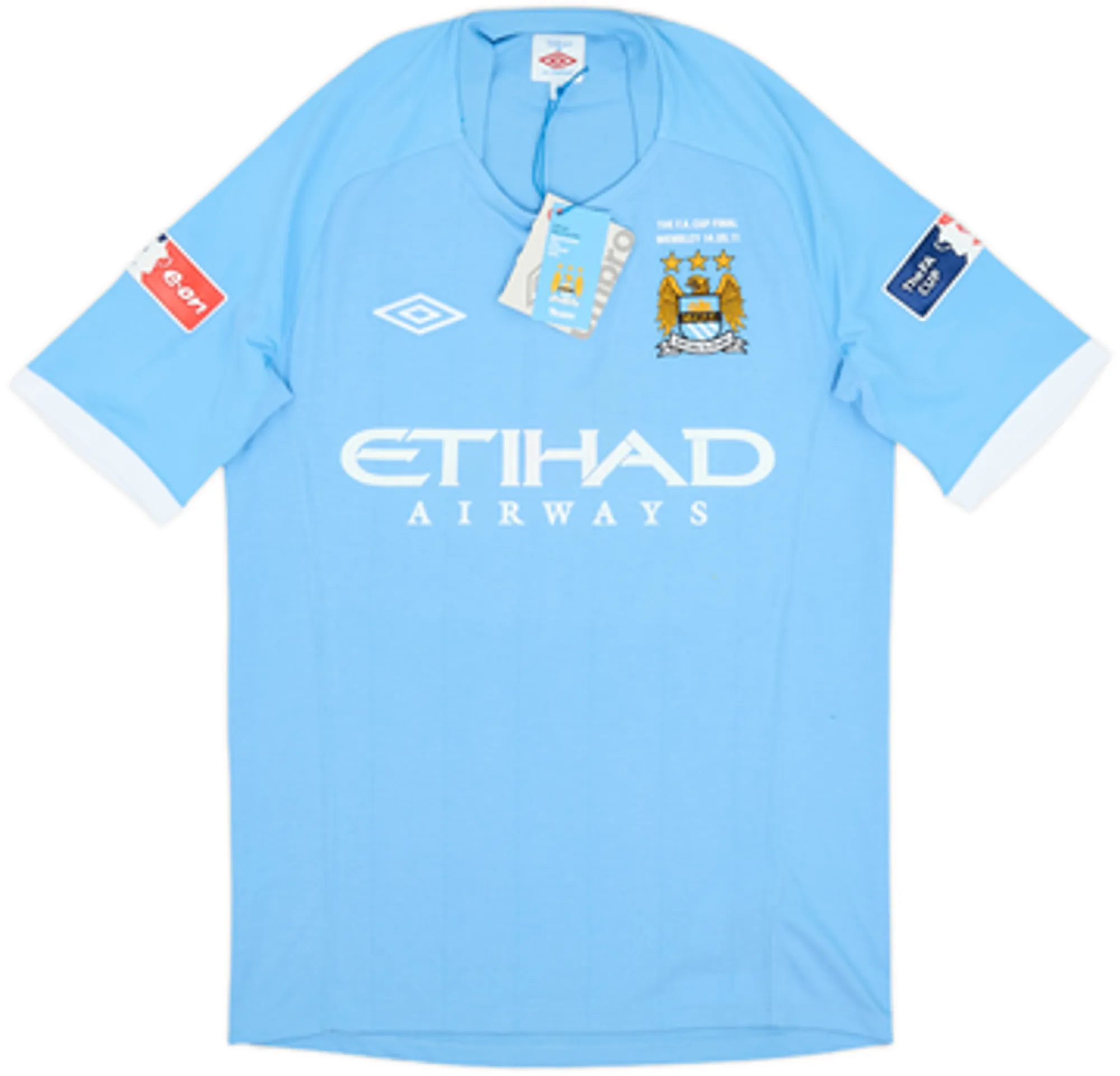 Umbro Manchester City Mens SS Home FA Cup Final Shirt 2010/11