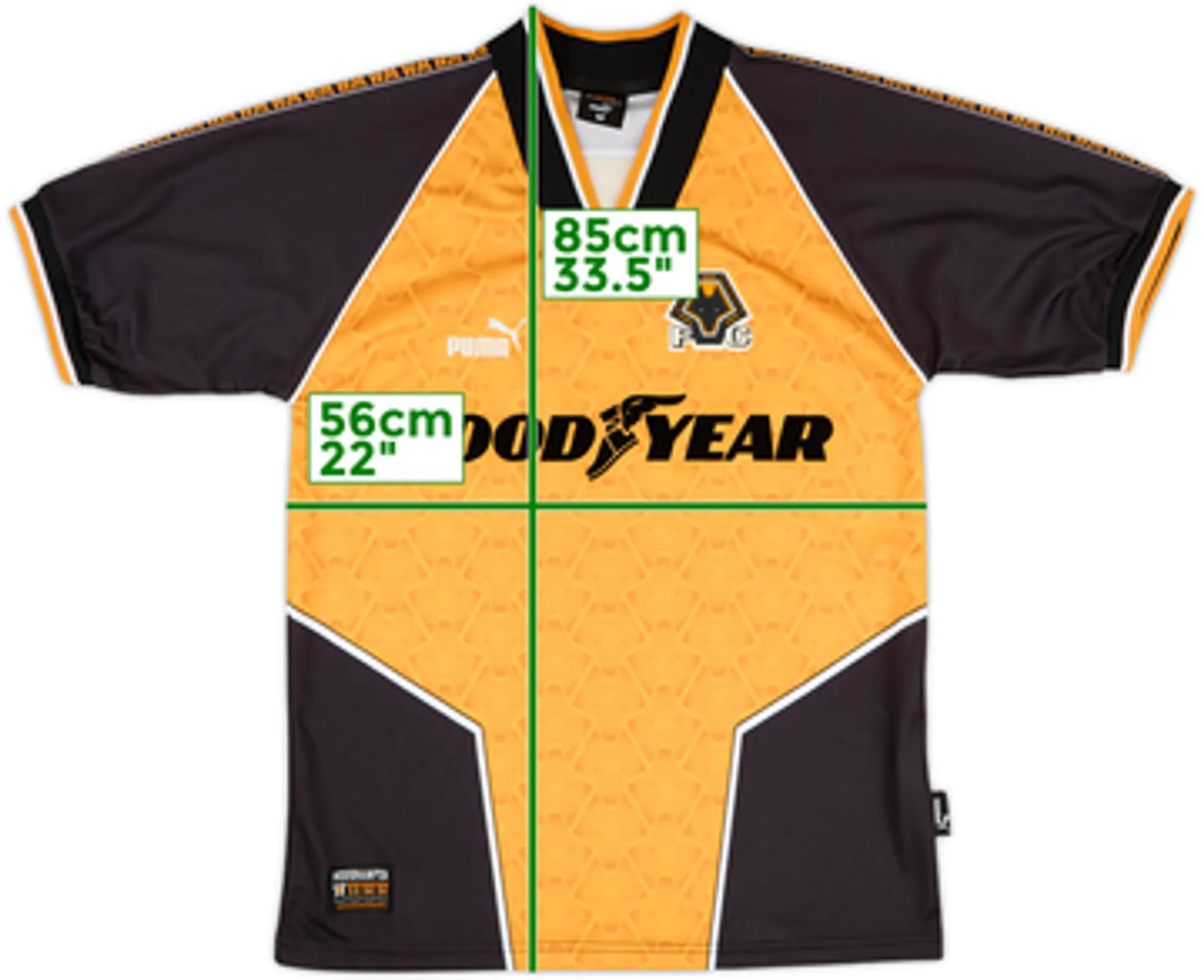 Puma Wolverhampton Wanderers Mens SS Home Shirt 1996/98