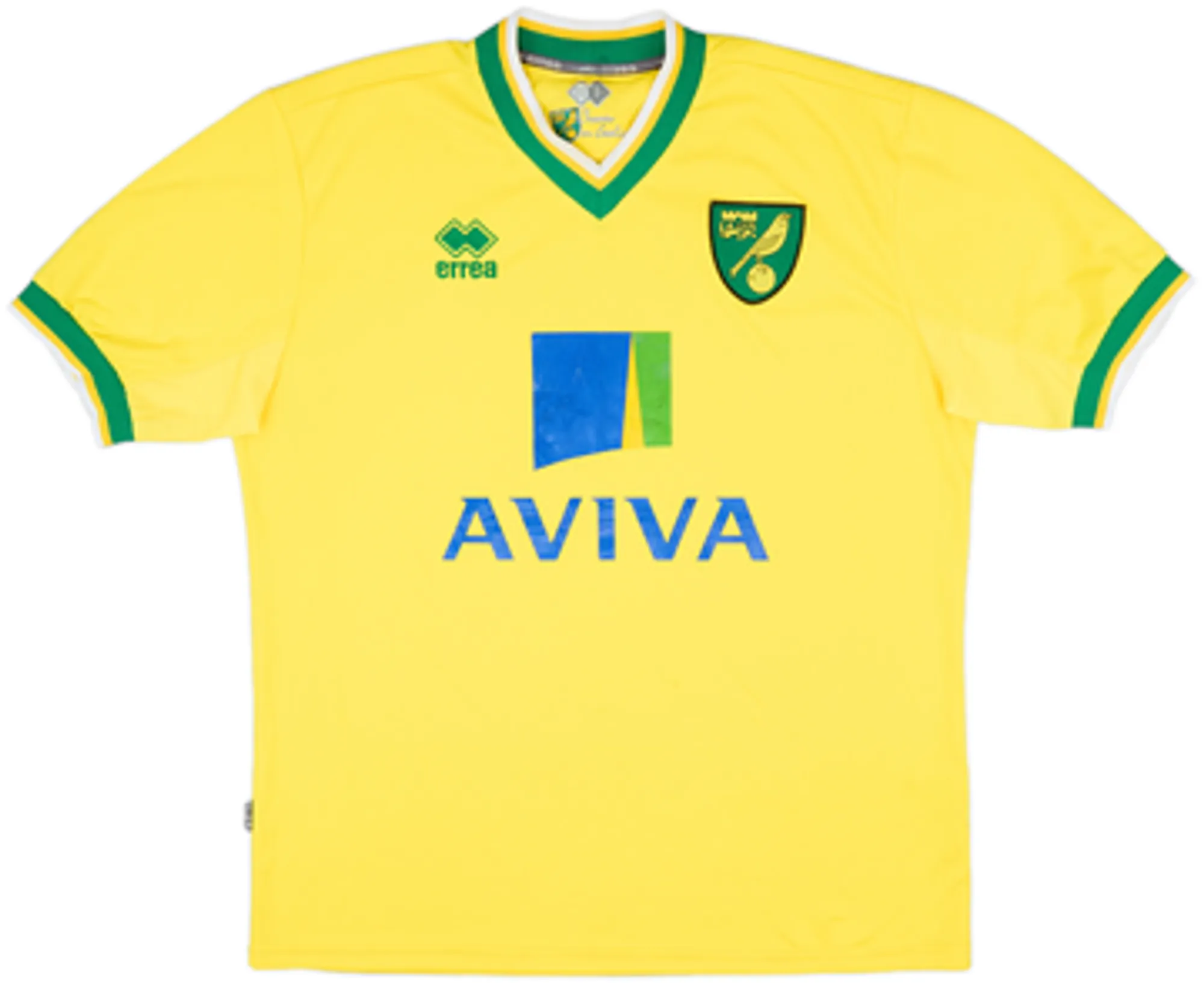 Errea Norwich City Mens SS Home Shirt 2011/12