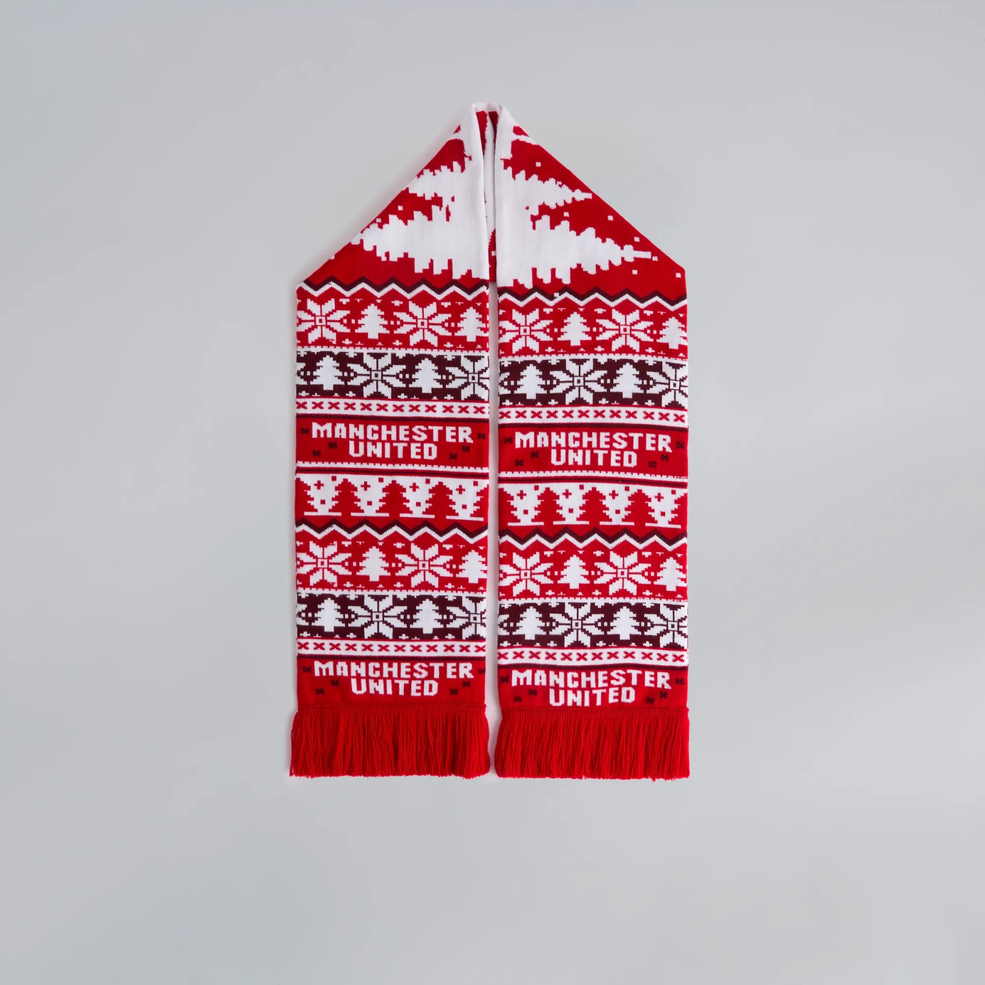 Manchester United Christmas Scarf Red