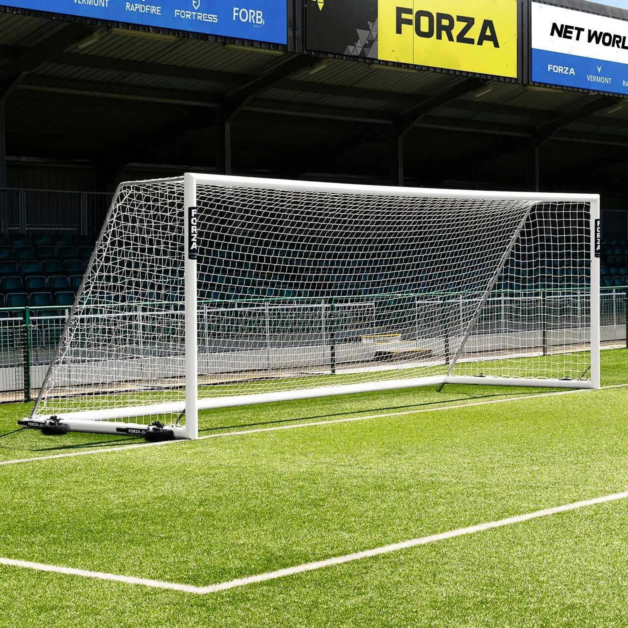 24 x 8 FORZA Alu110 Freestanding Football Goal