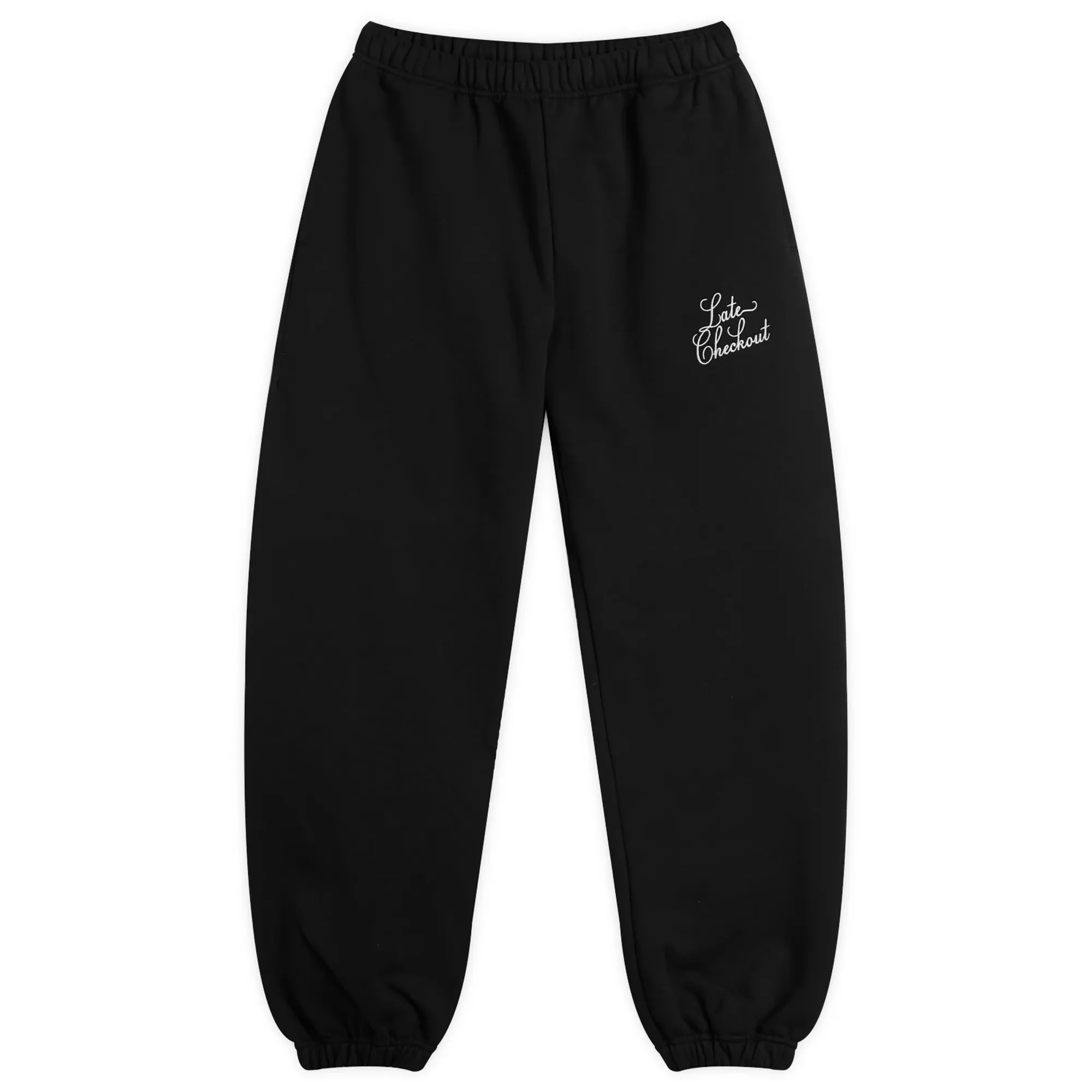 Late Checkout Men's Black/White Script Joggers