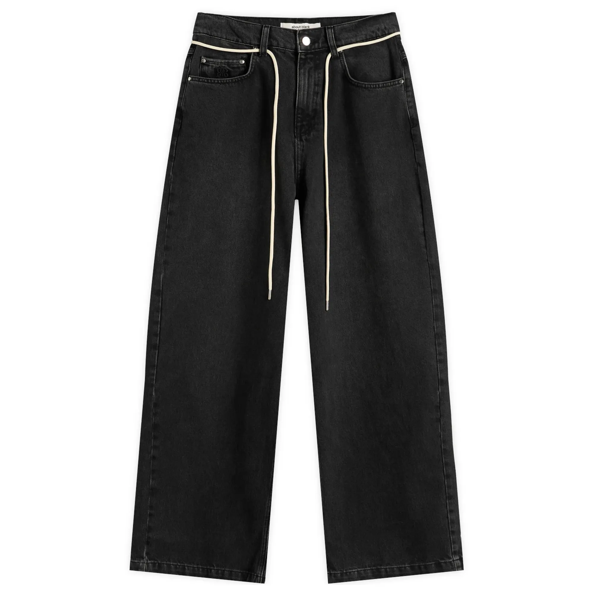 about:blank Men's Wide Leg Denim Vintage Black