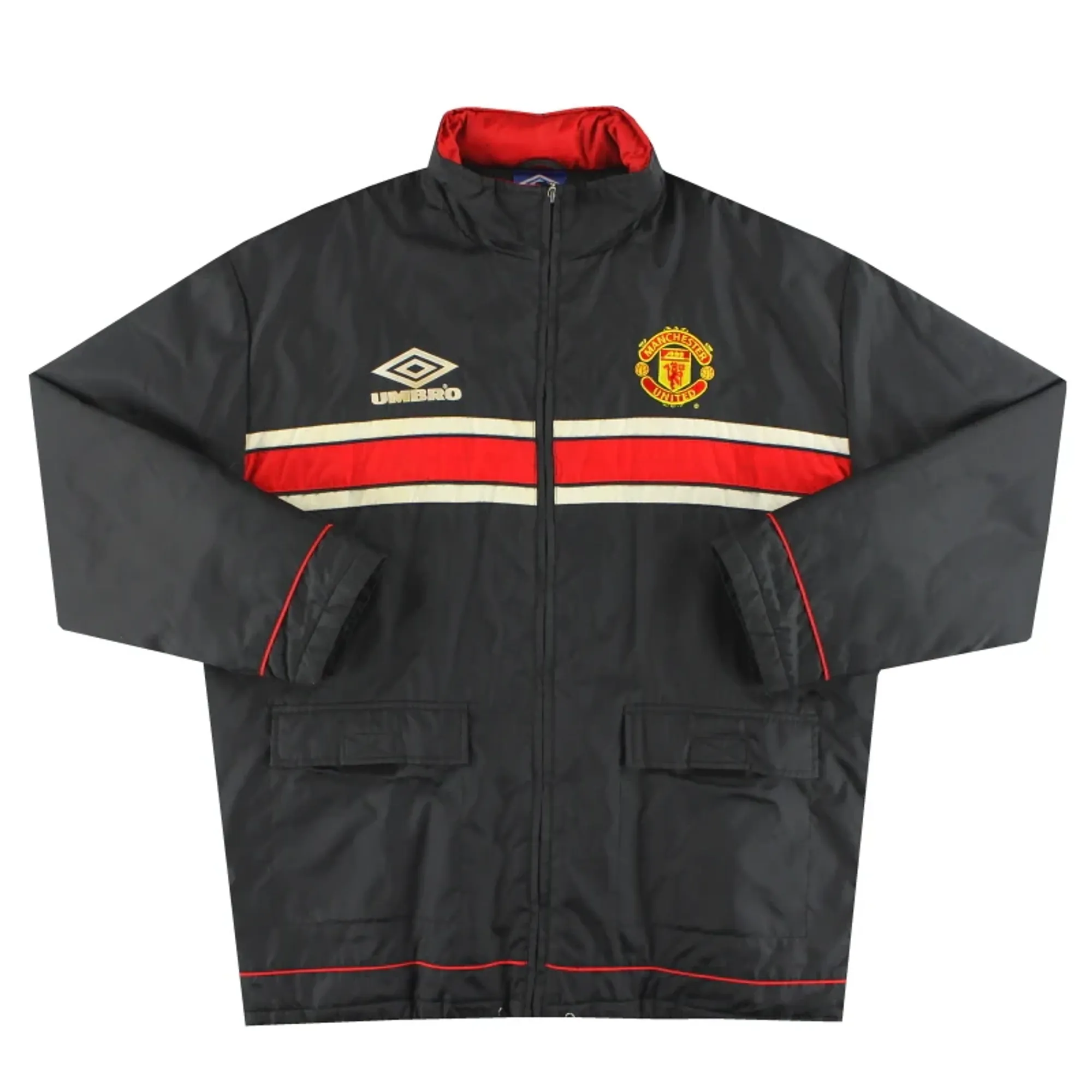 1998-99 Manchester United Umbro Padded Bench Coat XL - Manchester United / Very Good 