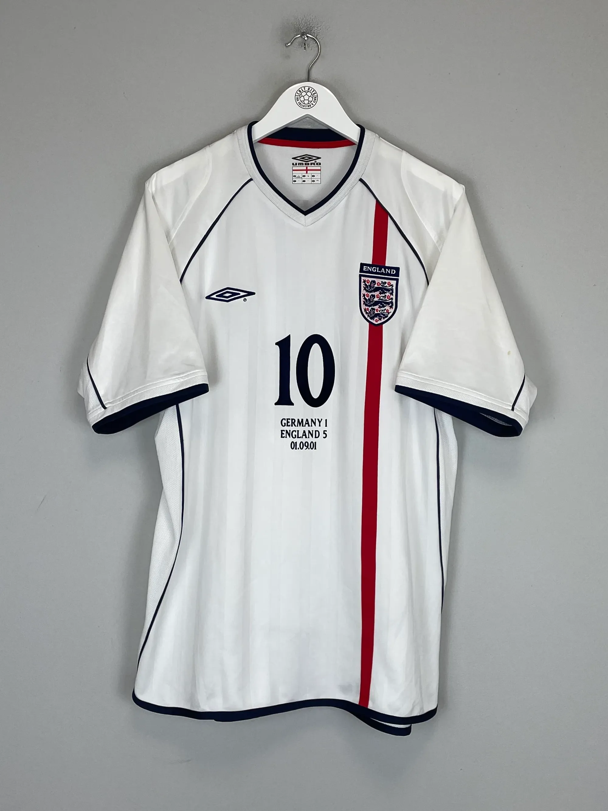 2001/02 ENGLAND OWEN #10 *5-1 vs GERMANY* HOME SHIRT (L) UMBRO| CULT KITS