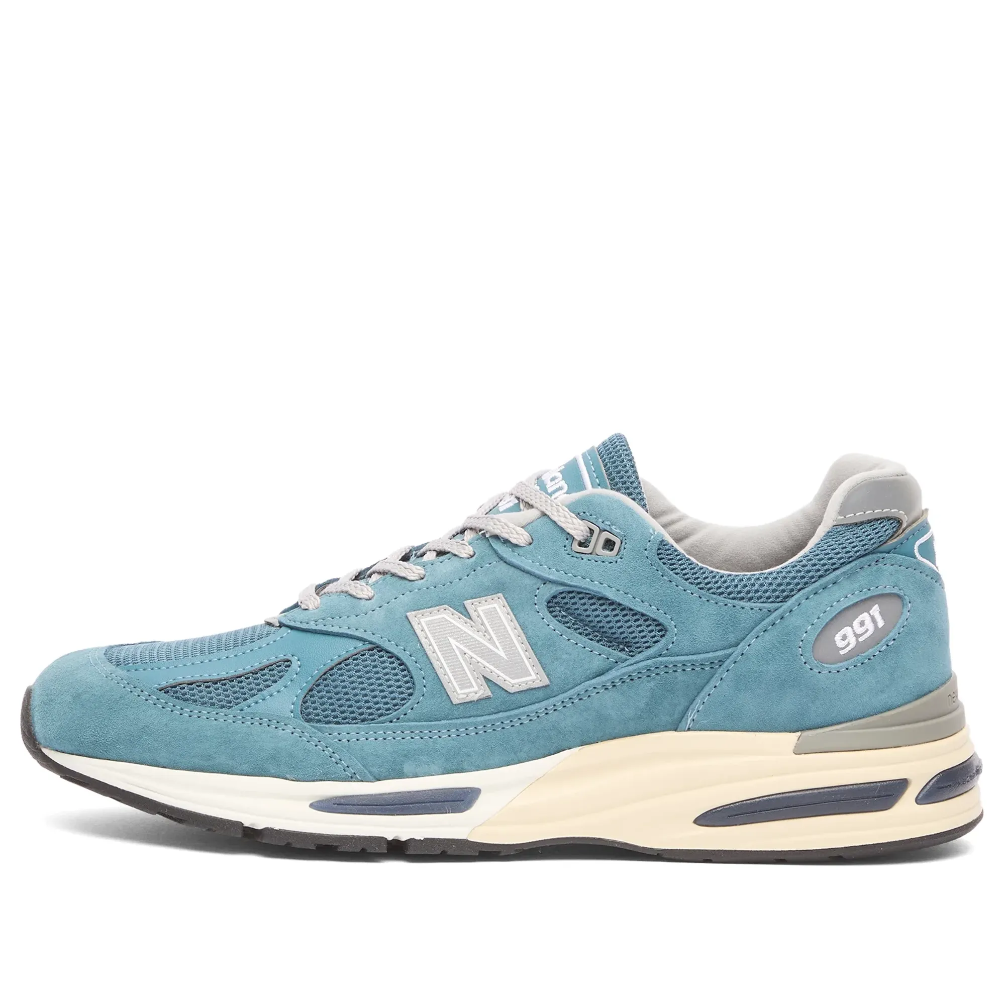 New Balance Unisex Made in UK 991v2 in Blue/Grey/White Suede/Mesh