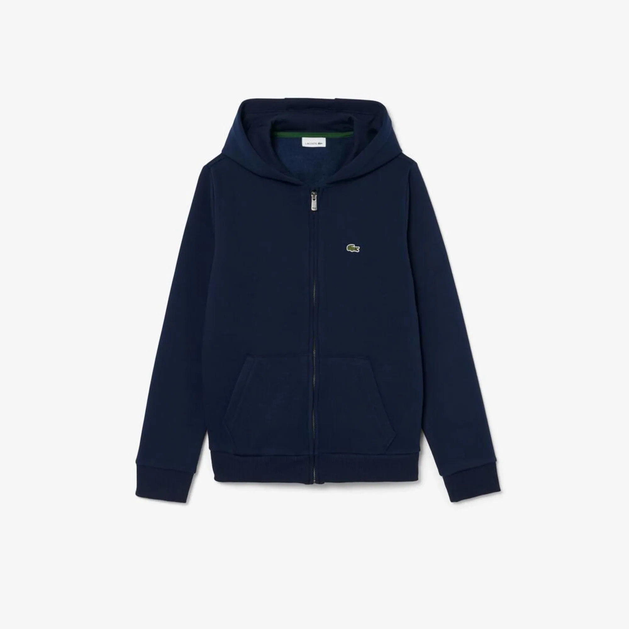 Lacoste Unisex Fleece Zip-Up Hoodie - Midnight Blue