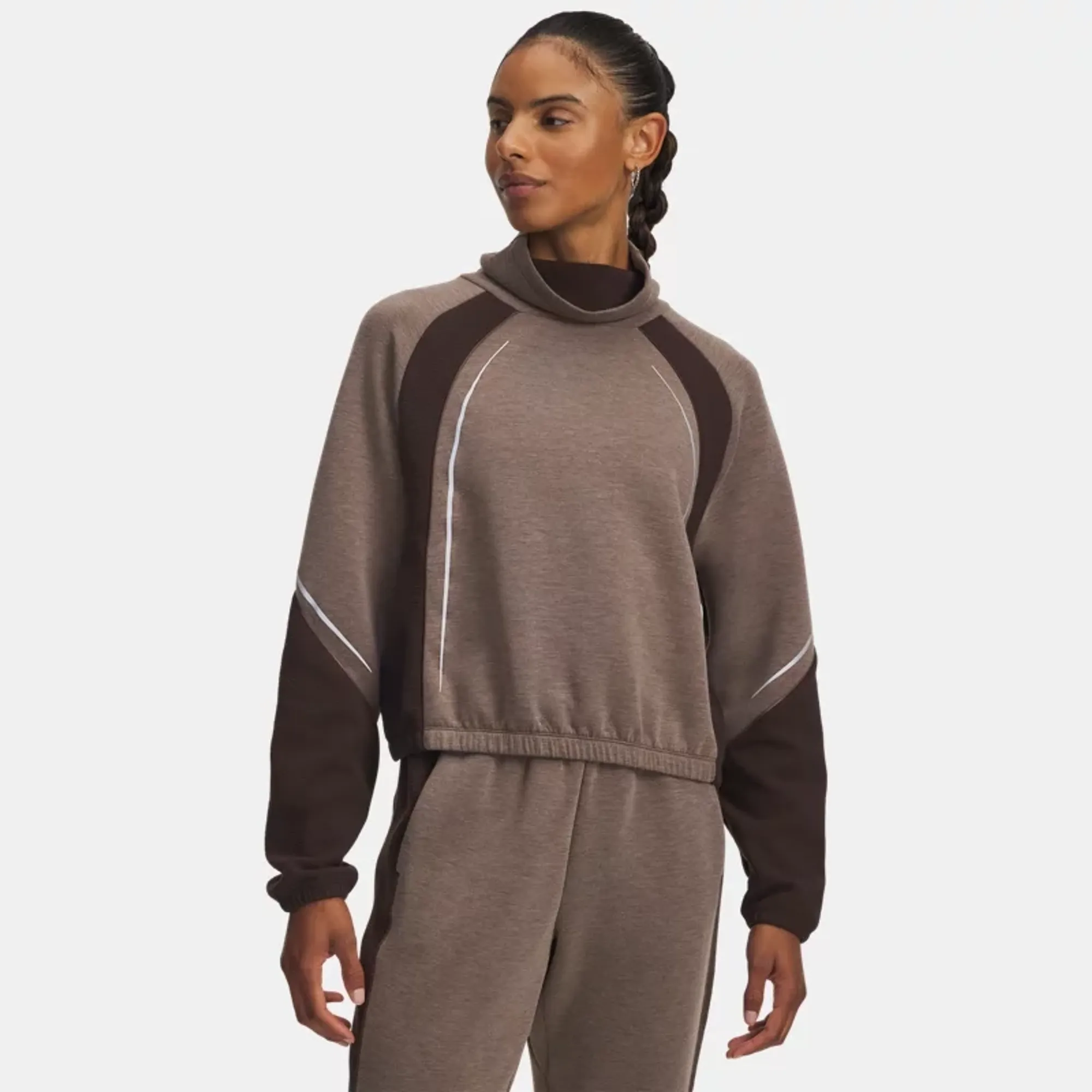 Under Armour  Halo Cold Weather Women's Long Sleeve Mock Kona Brown / Reflective L