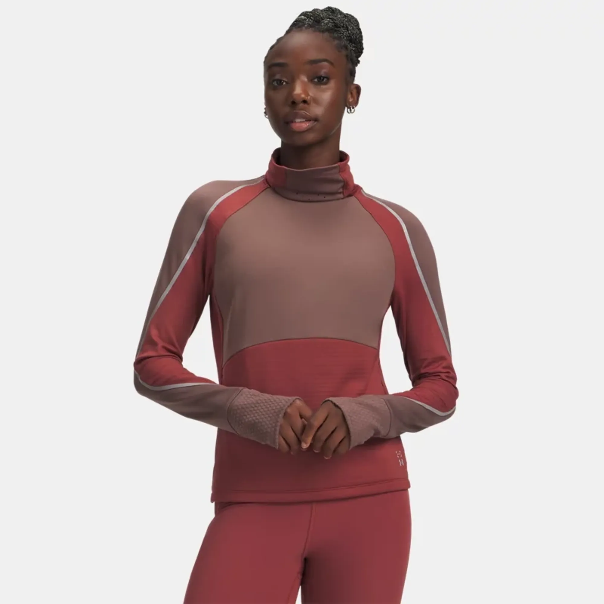 Under Armour  Halo Run Cold Weather Women's Funnel Cinna Red / Sierra Taupe / Reflective L