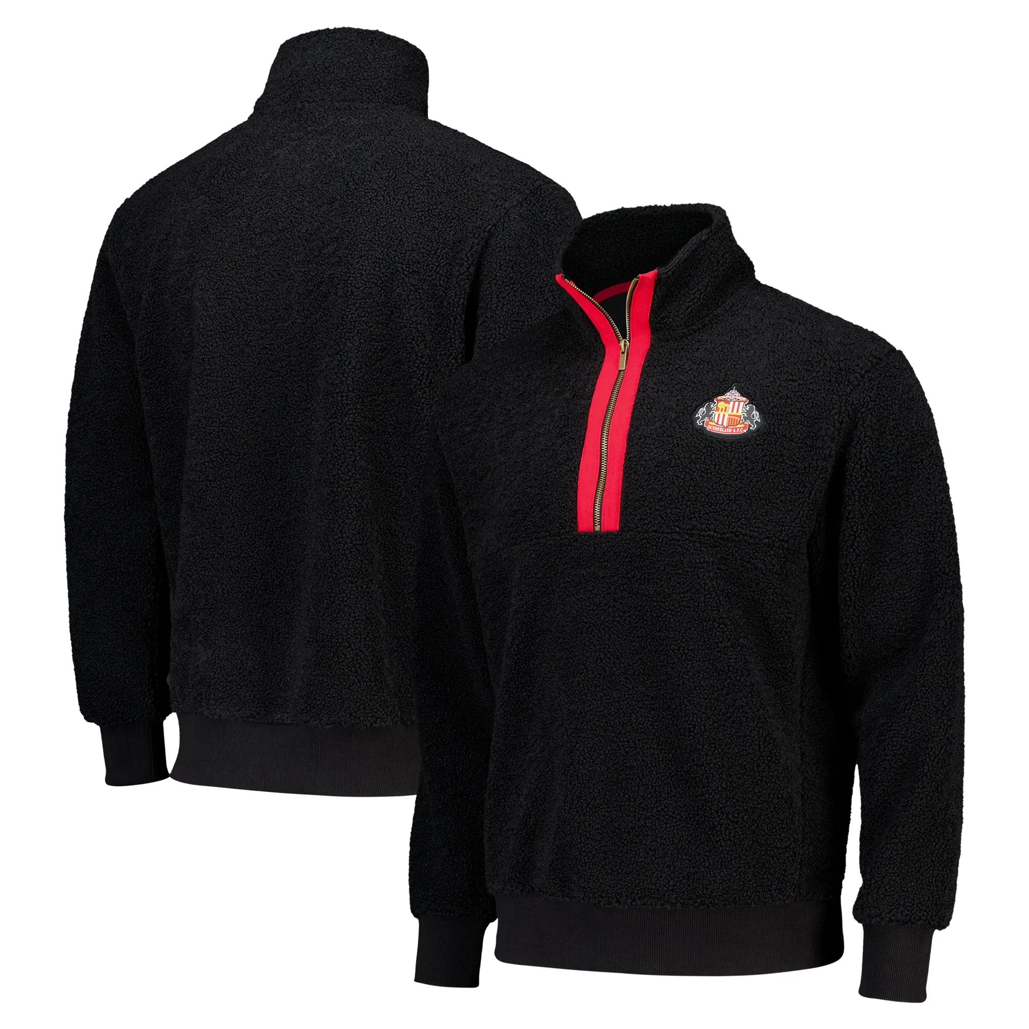 Sunderland 1/4 Zip Sherpa Fleece - Black - Mens