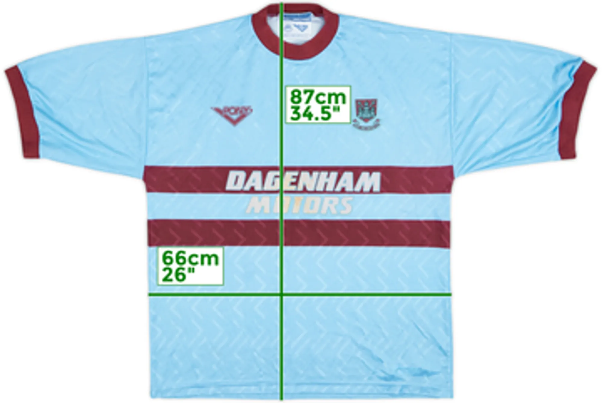 Away West Ham United Mens SS Away Shirt 1993/95