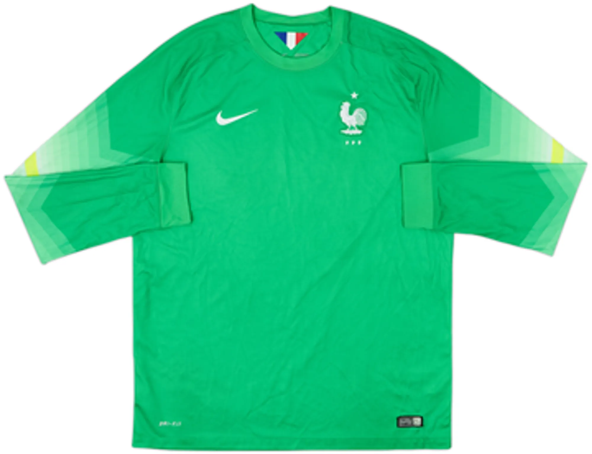 Nike France Mens LS Goalkeeper Home Shirt 2014