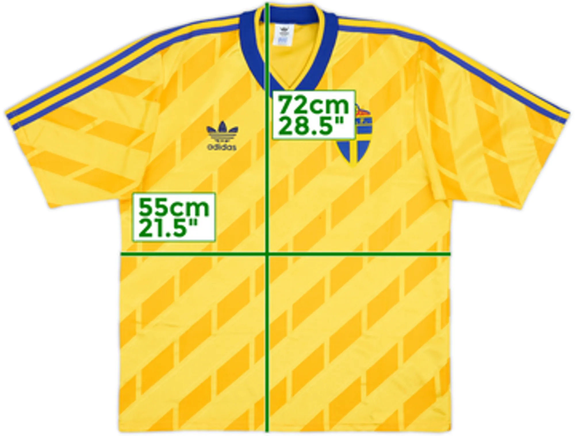 adidas Sweden Mens SS Home Shirt 1988