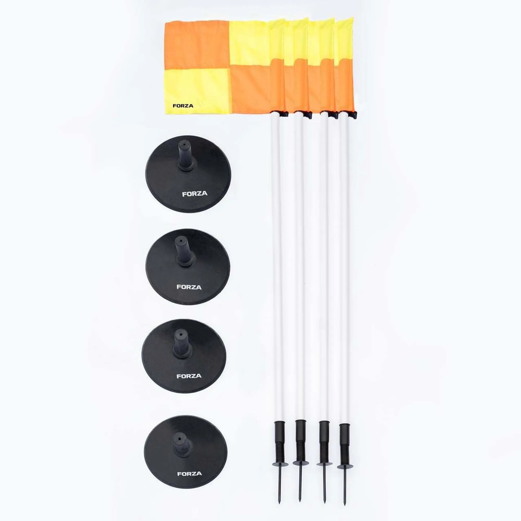 FORZA Astroturf Corner Flags, Pole & Base Set