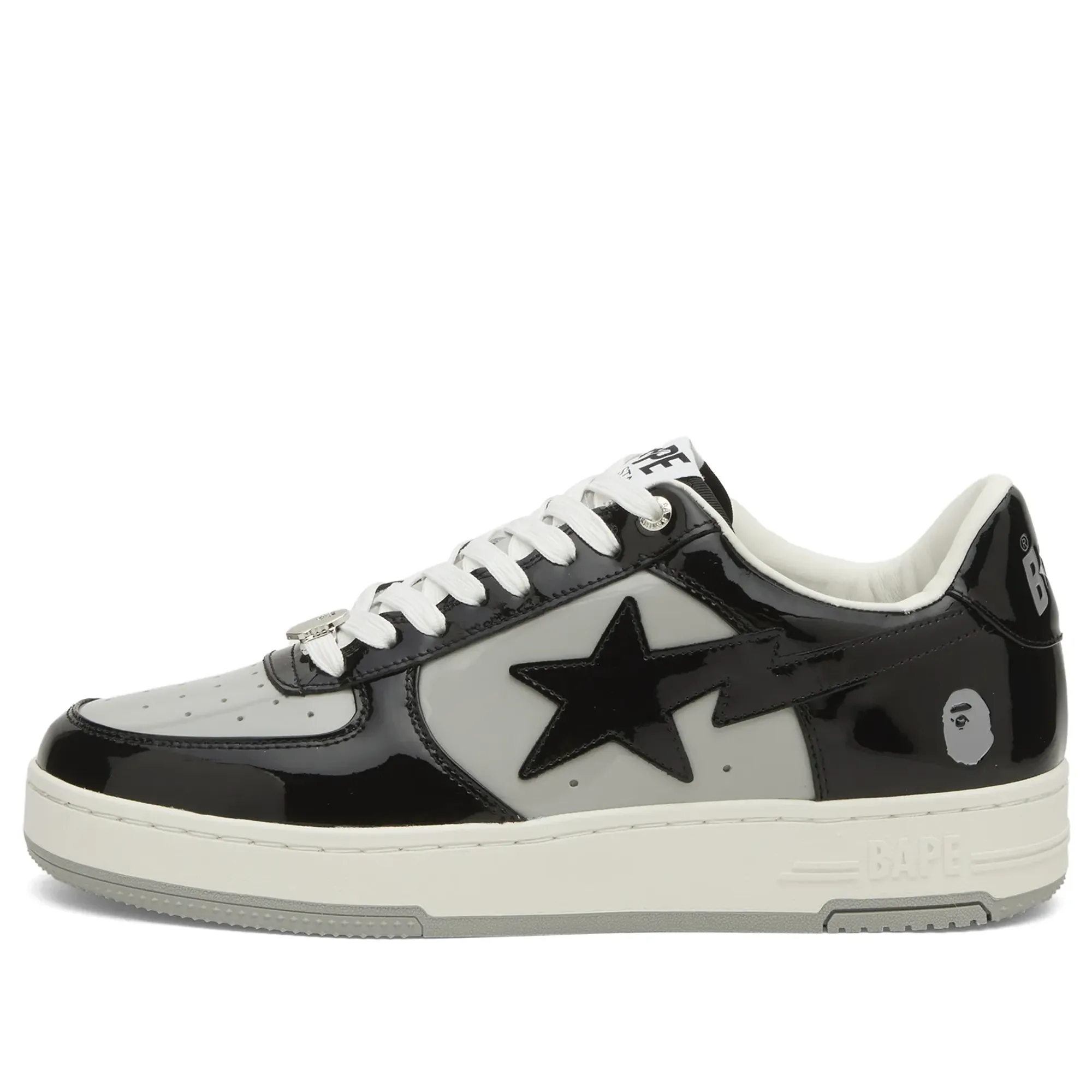 A Bathing Ape Men's Patent Leather Bape Sta #4 M2 Black