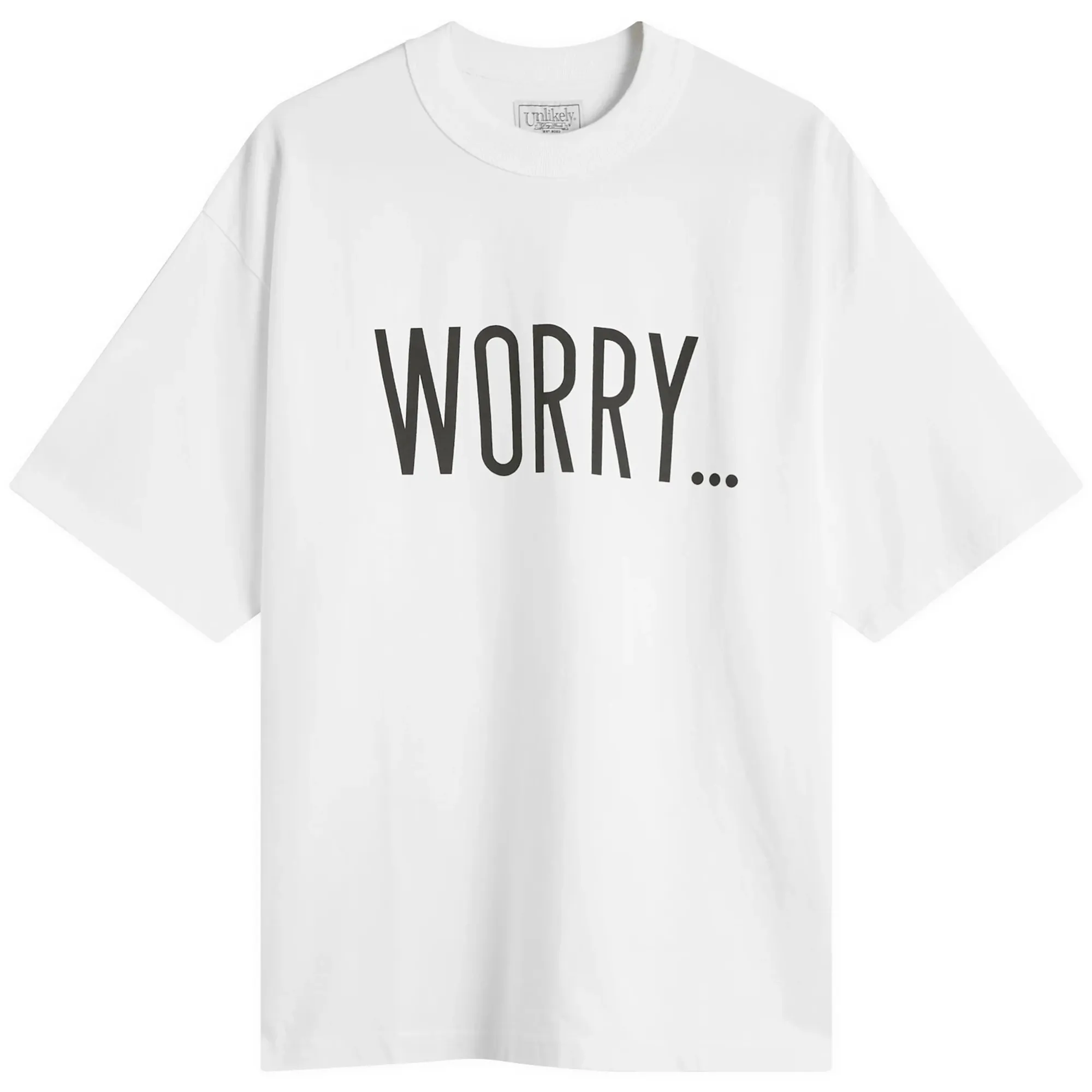 Unlikely Dry Goods Men's Authentic Worry T-Shirt White
