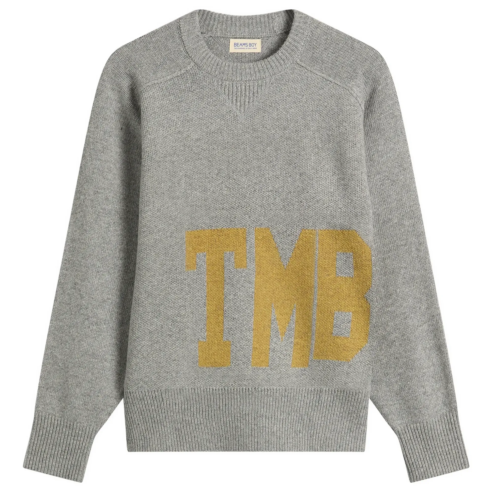 Beams Boy Women's Big Logo Crew Jumper Grey