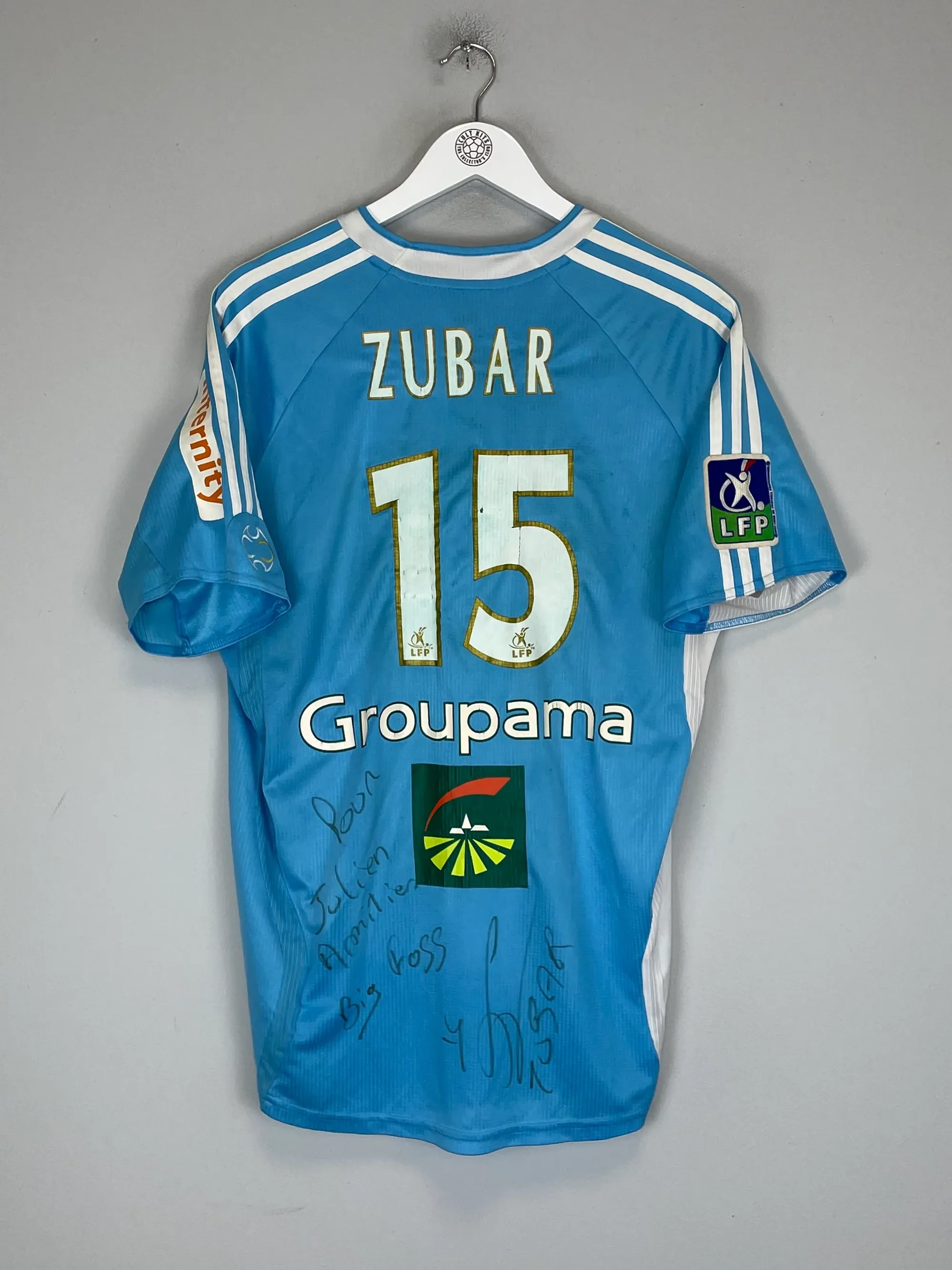 2006/07 MARSEILLE ZUBAR #15 *MATCH ISSUE+SIGNED* AWAY SHIRT (L) ADIDAS | CULT KITS