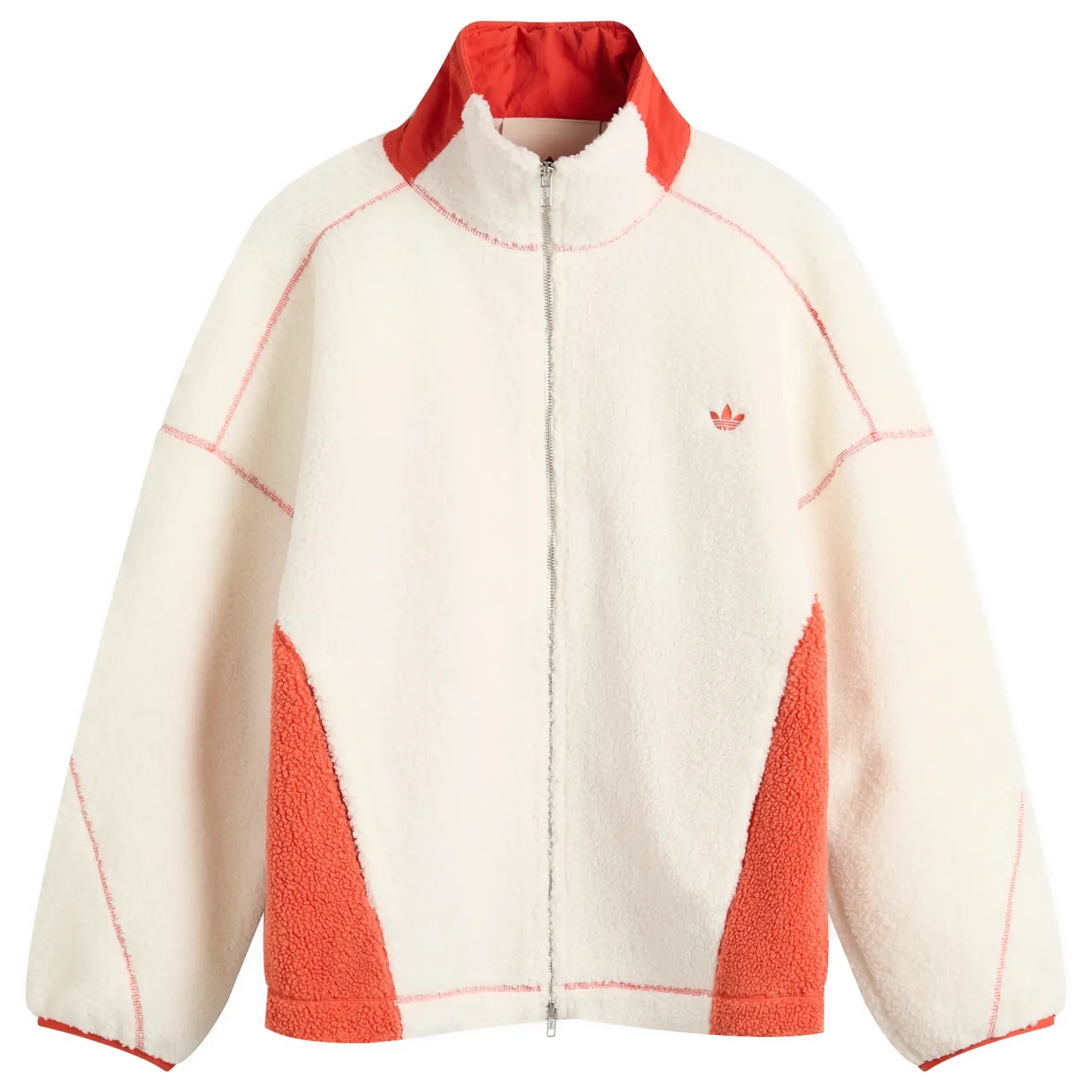 Adidas Men's OG LA Polar Jacket Off White/Preloved Red