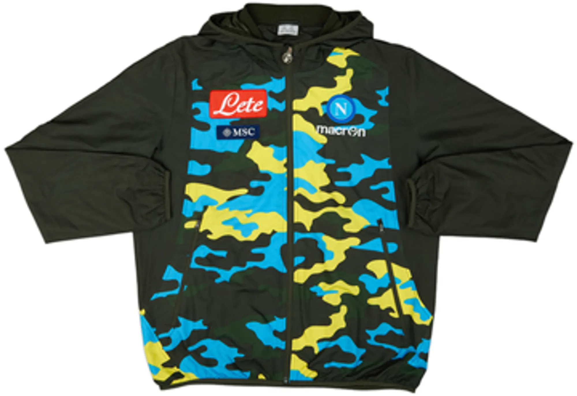 2013-14 Napoli Macron Hooded Track Jacket - 8/10 - (3XL)