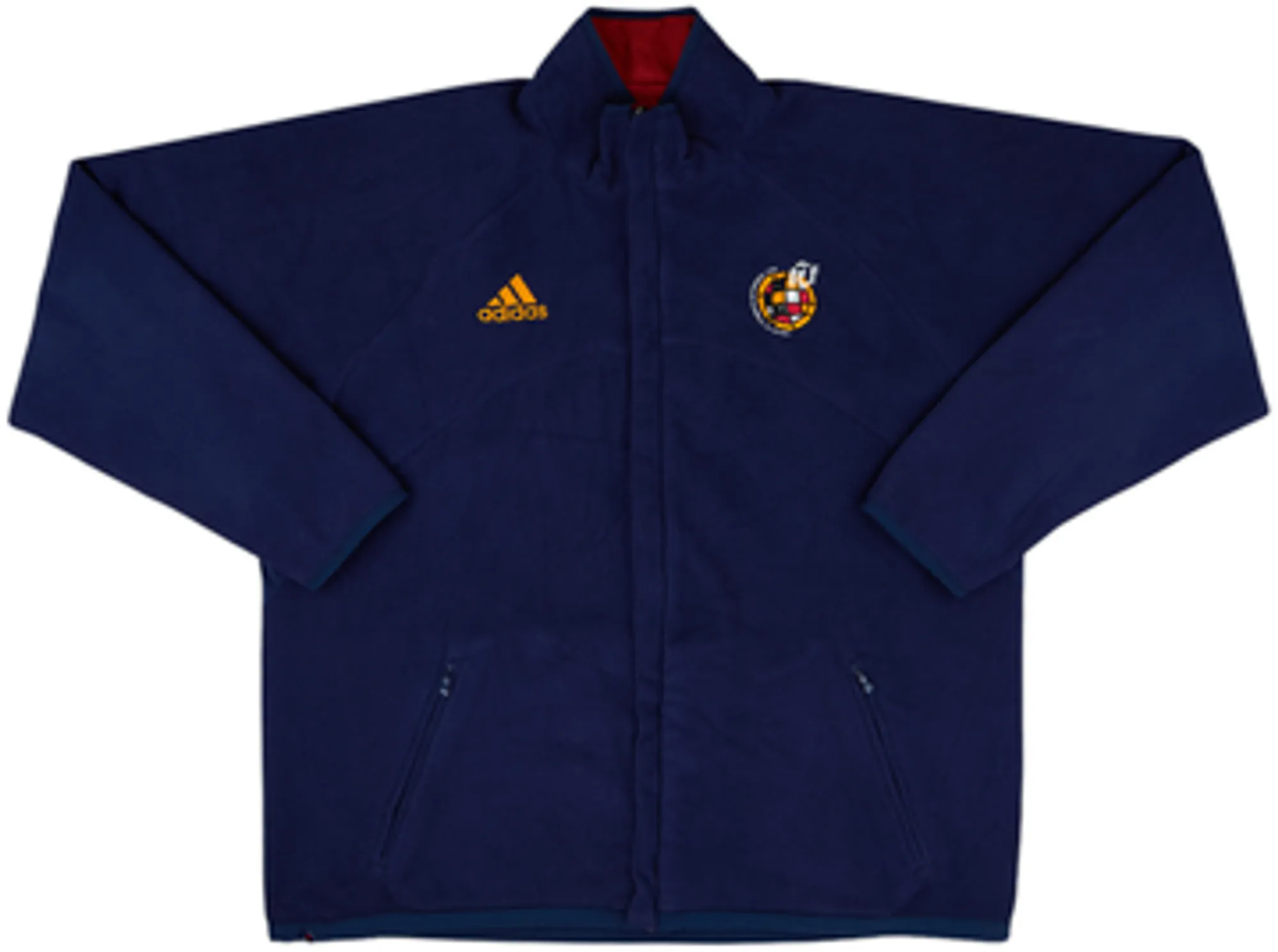 2004-05 Spain adidas Reversible 1/4 Zip Fleece Track Jacket - 8/10 - (XL)