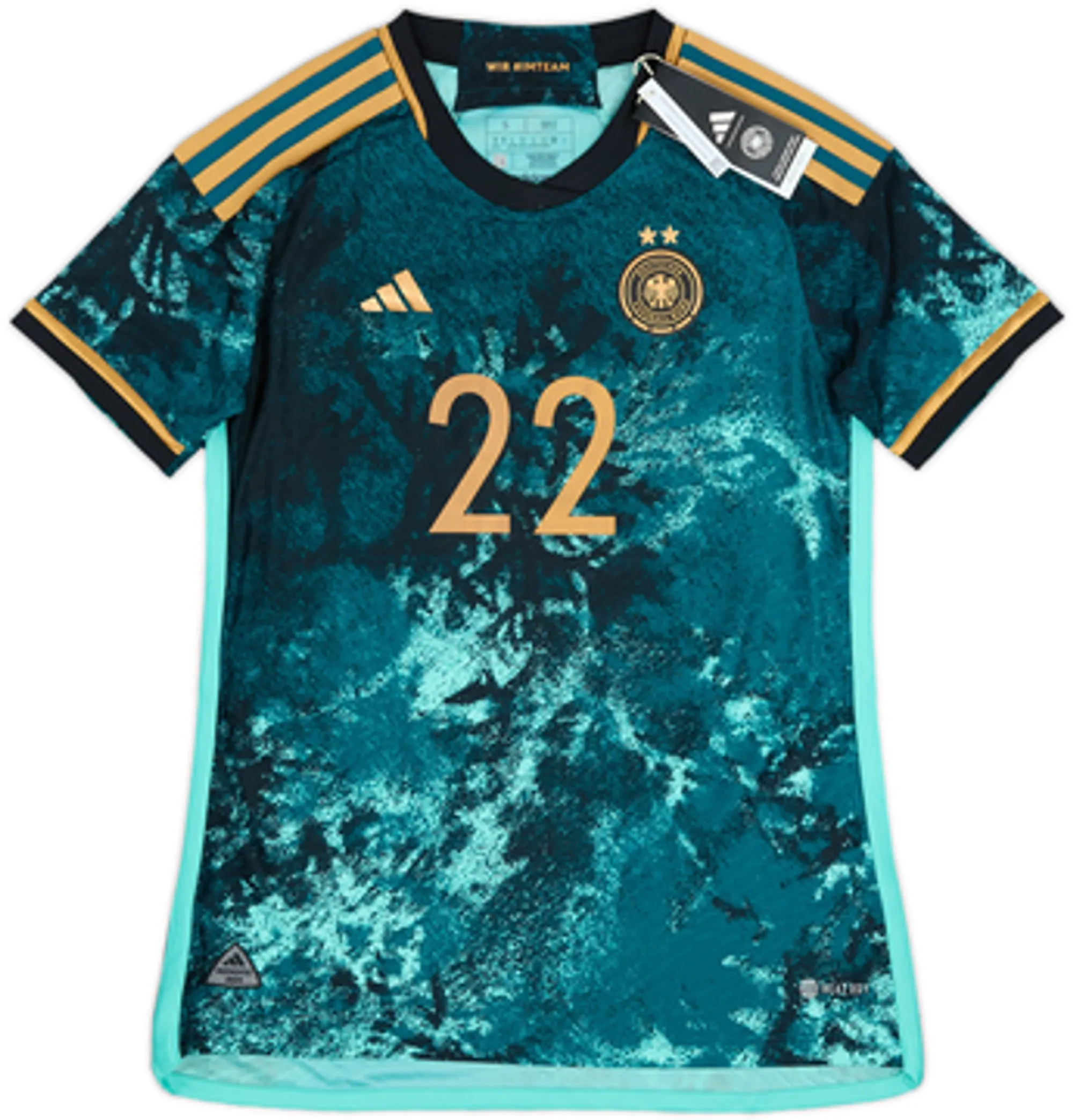 adidas Germany Womens SS Player Issue Away Shirt 2023