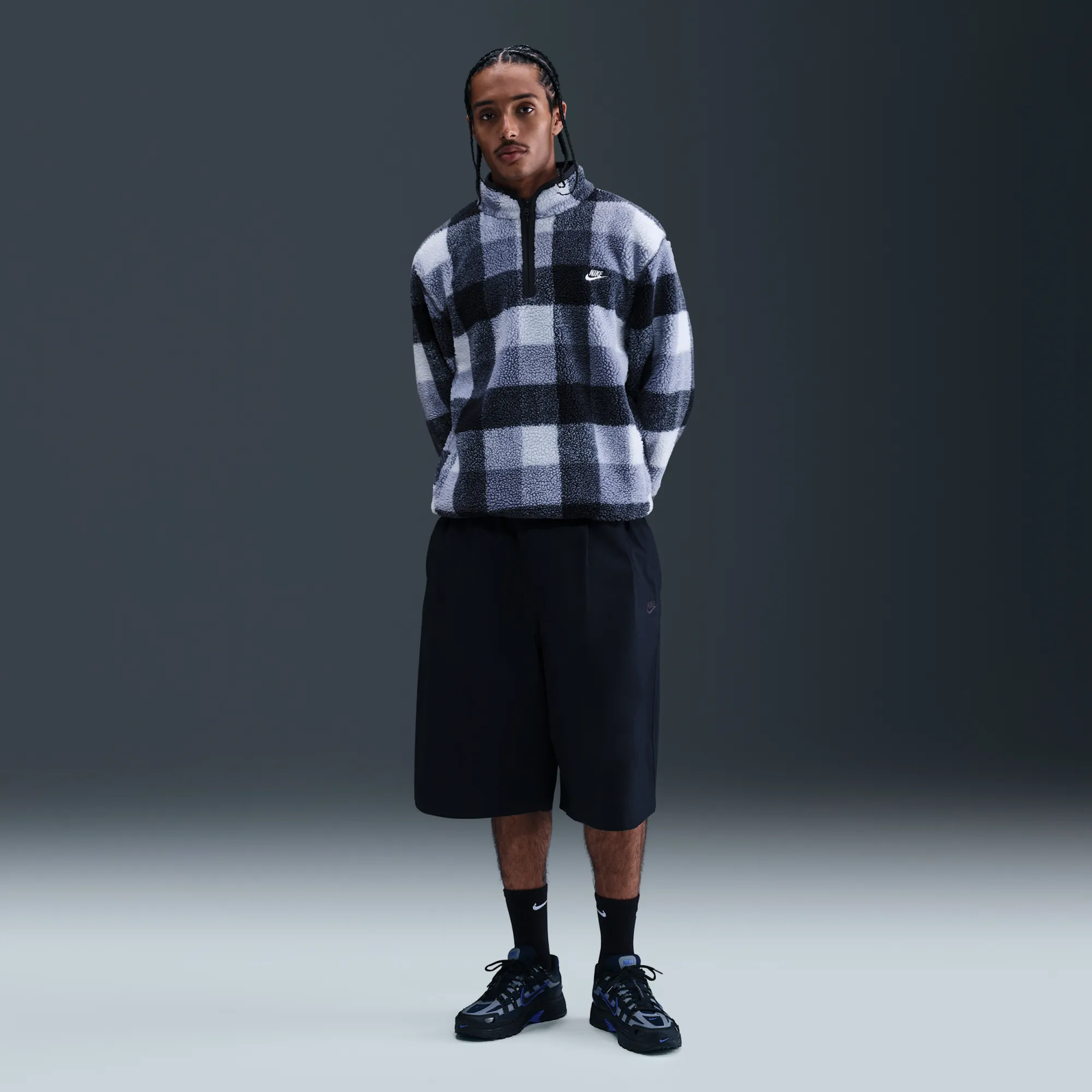Nike Club Men's Winterized Half-Zip - Grey - Polyester | FZ0896