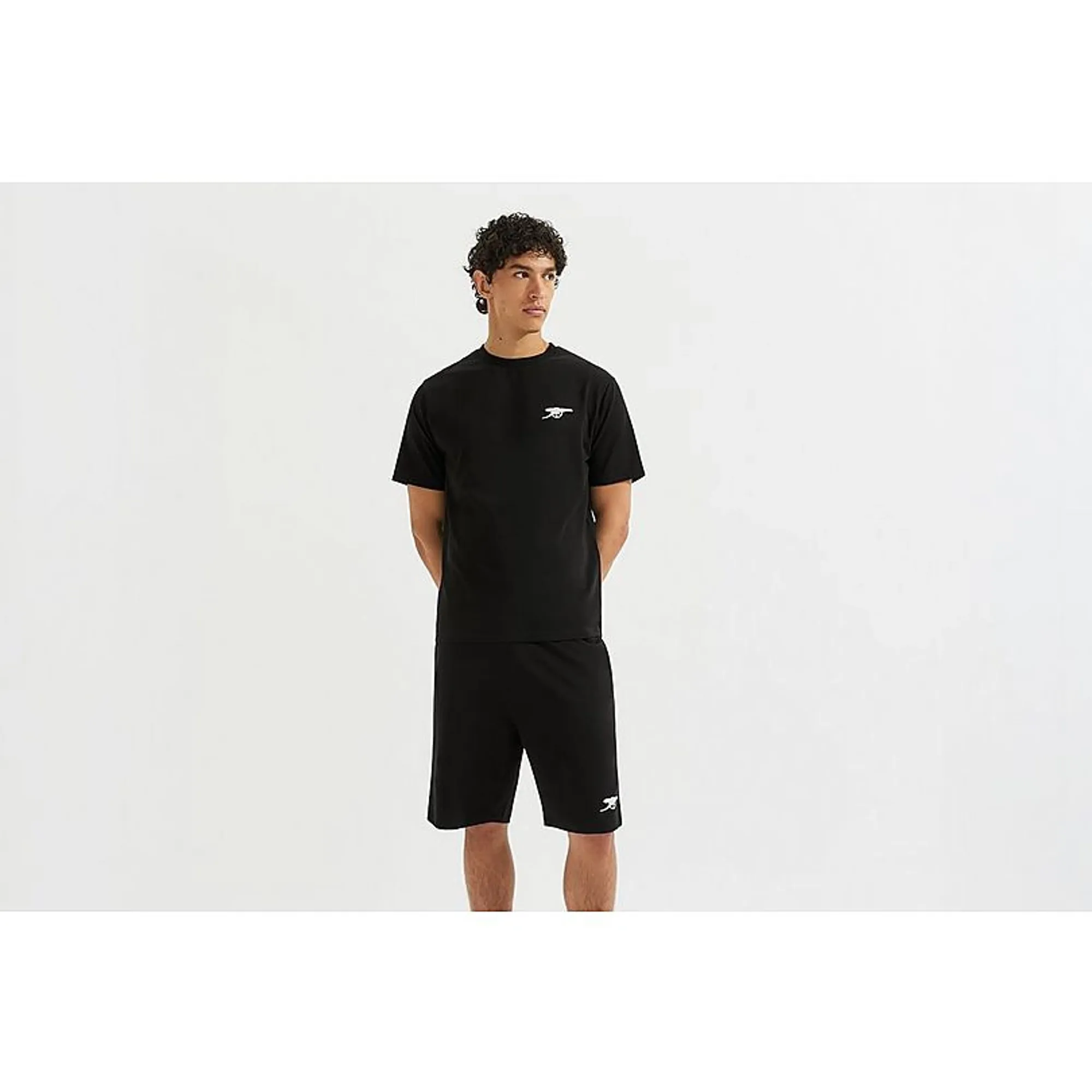 Arsenal Essentials Black Cannon Pyjama Short Set, Black