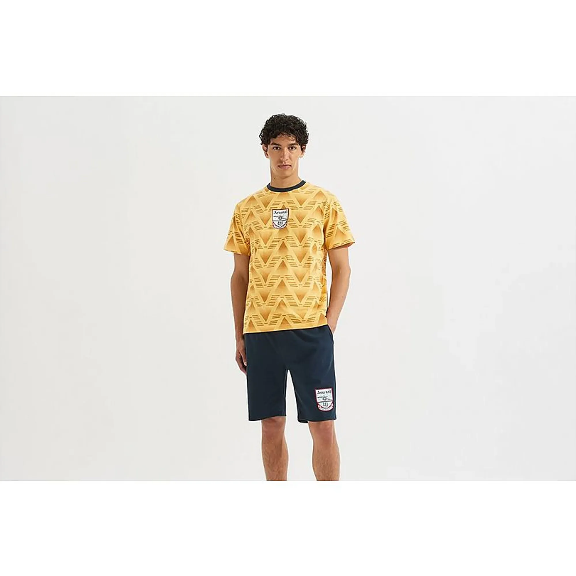 Arsenal Classics Bruised Banana Pyjama Short Set, Yellow
