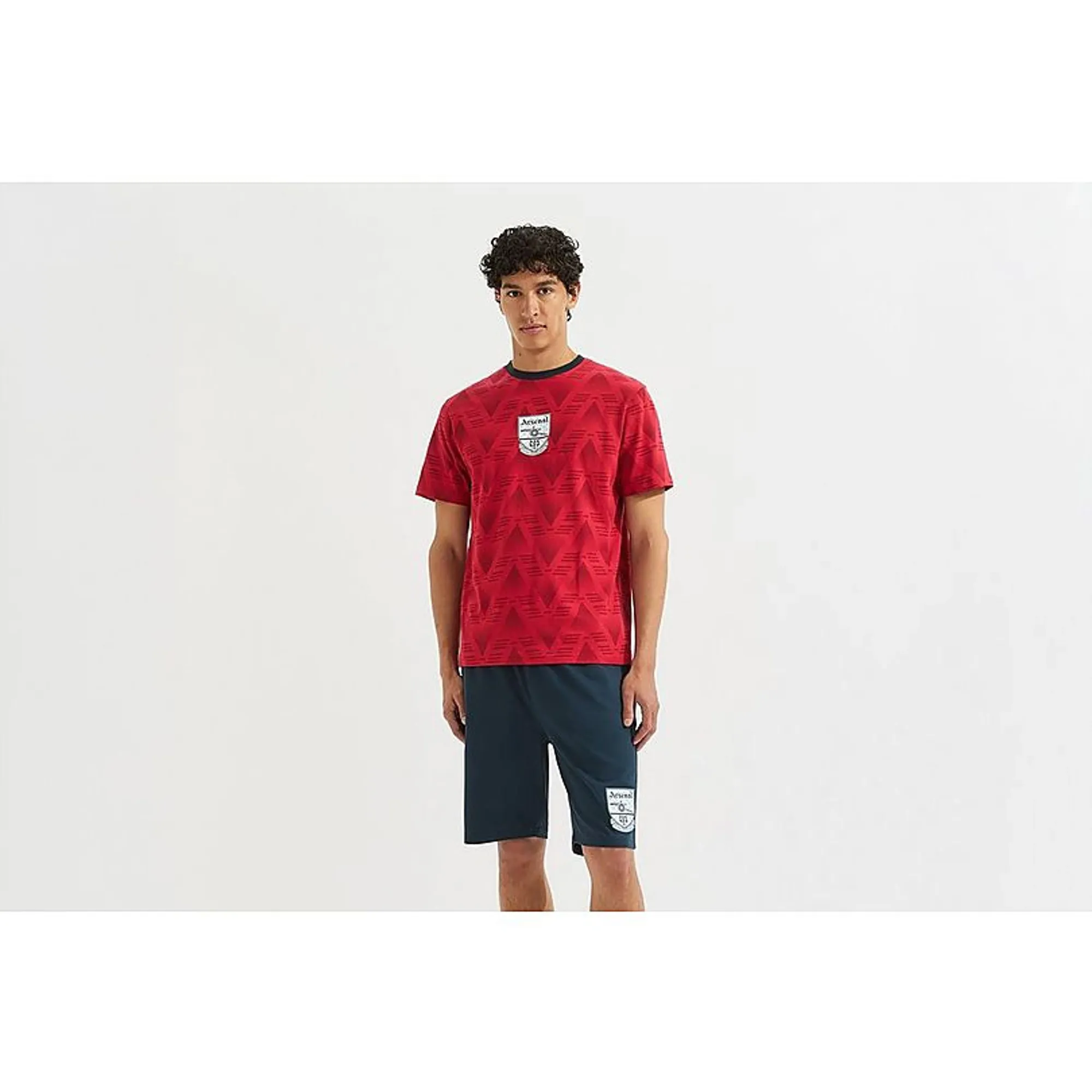 Arsenal Classics Red Bruised Banana Pyjama Short Set, Red