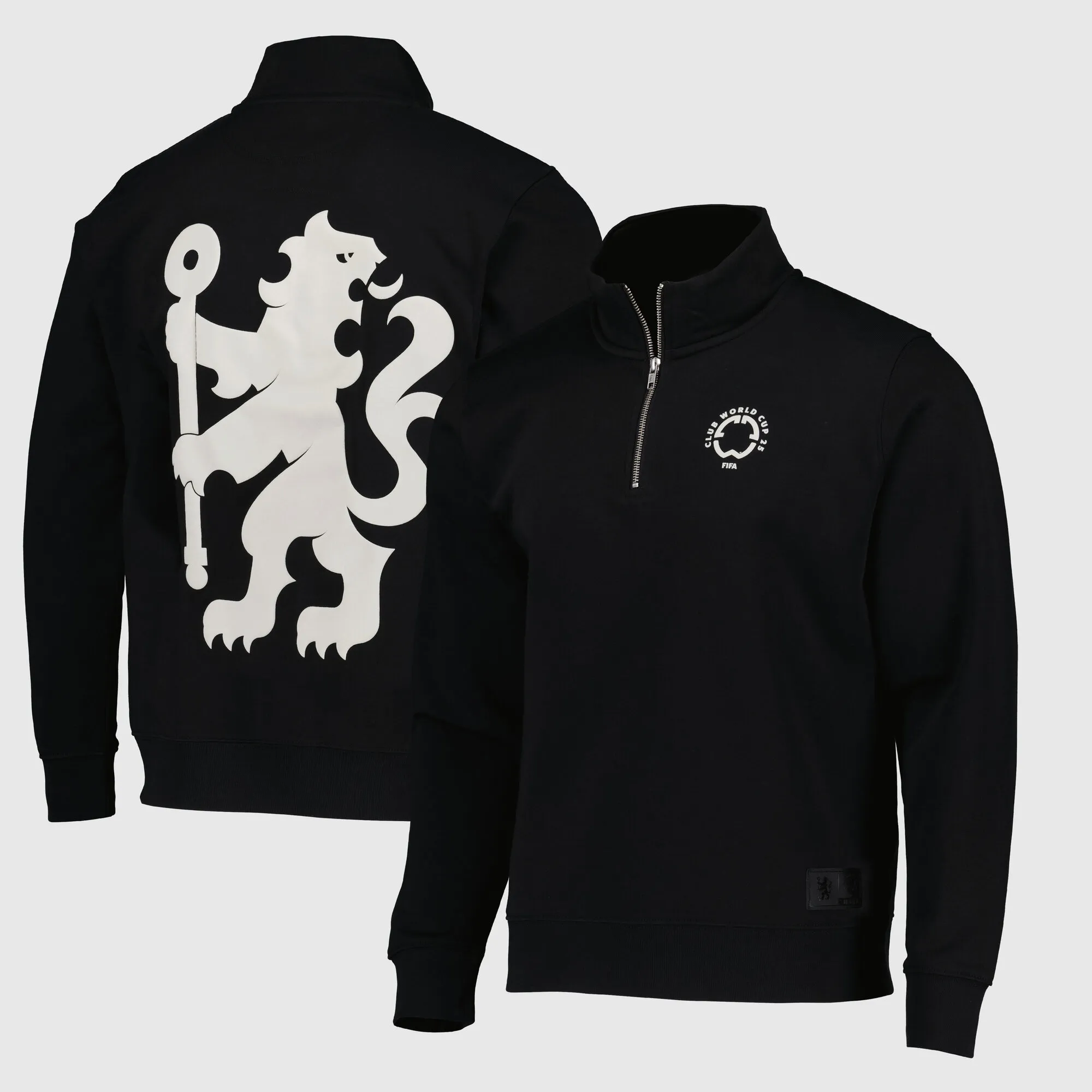 Chelsea Club World Cup Elevated Oversized Heavyweight 1/4 Zip - Black - Mens