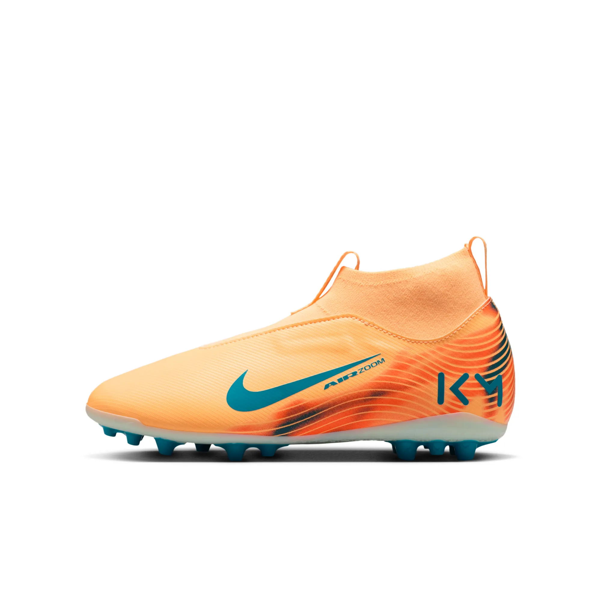 Nike Jr. Mercurial Superfly 10 Academy 'Kylian Mbappé' Older Kids' AG High-Top Football Boot - Orange