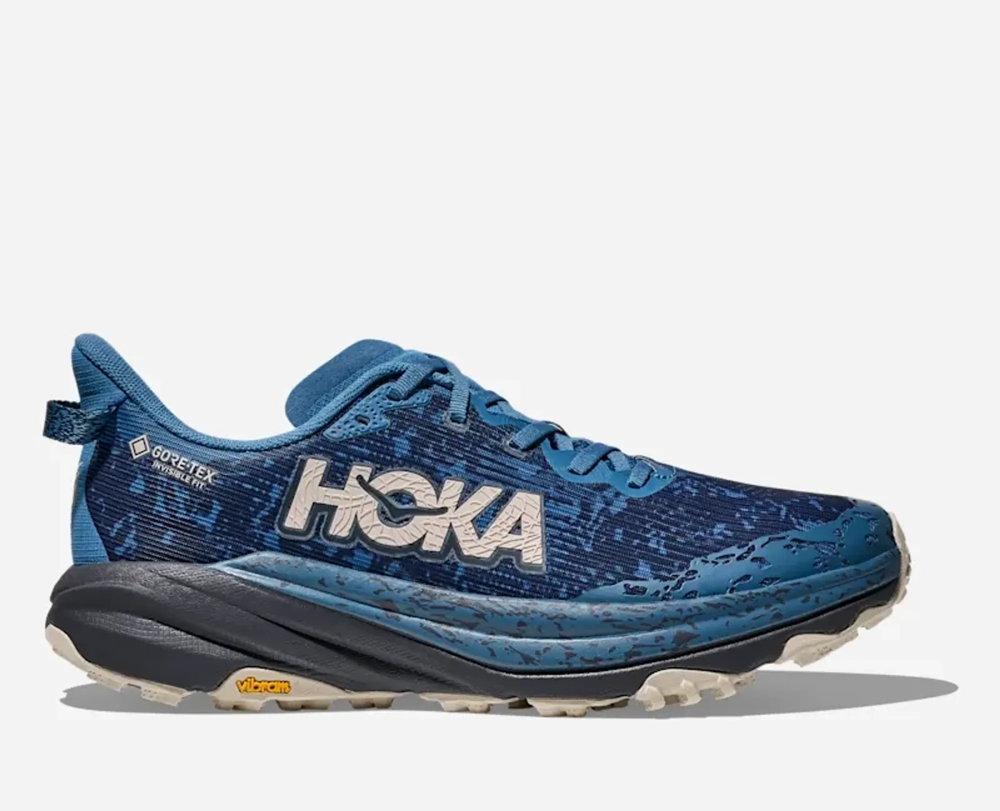 Hoka Men's Speedgoat 6 Gore-Tex Trail Shoes In Foggy Night/Charcoal Grey