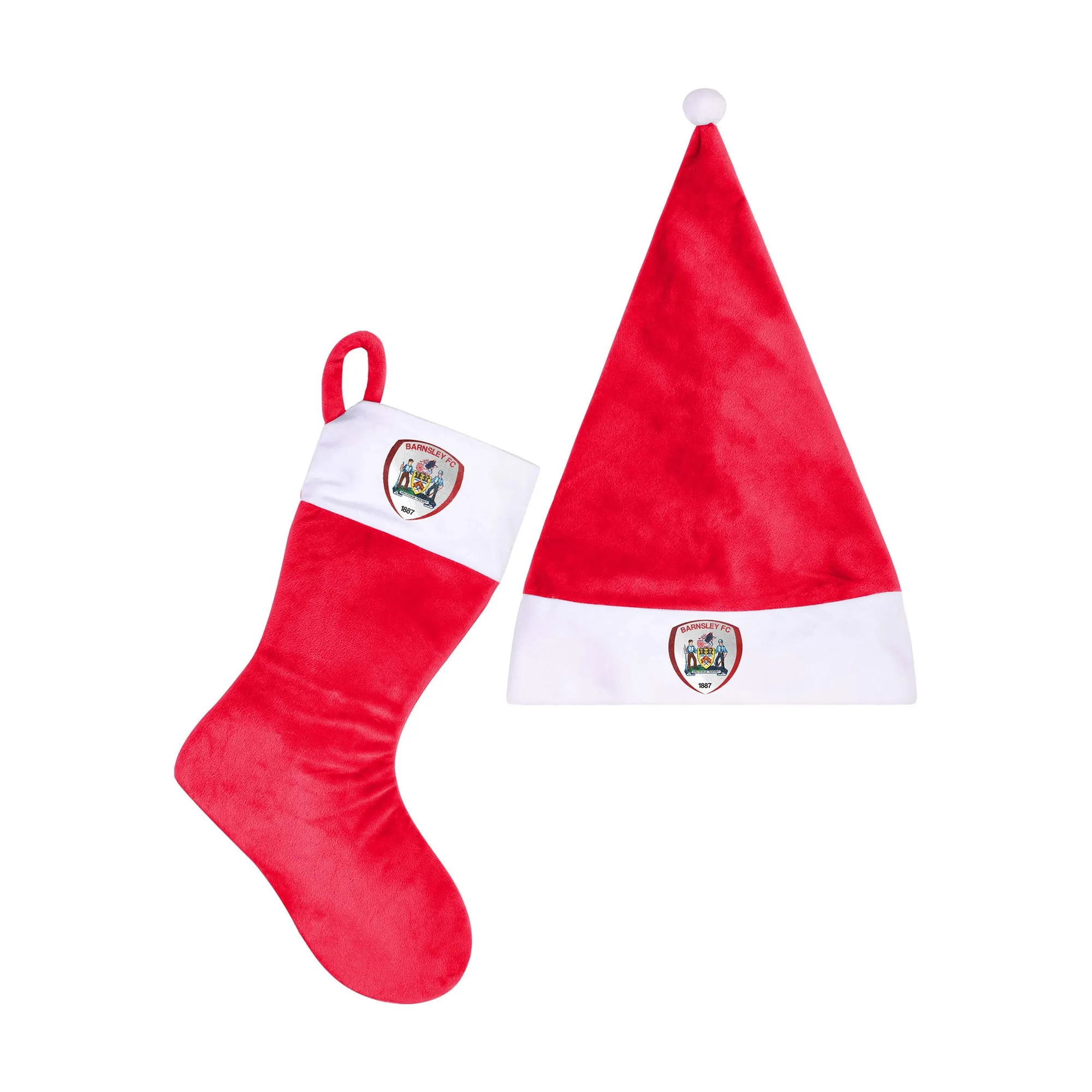 Barnsley Christmas Santa Hat & Stocking Set