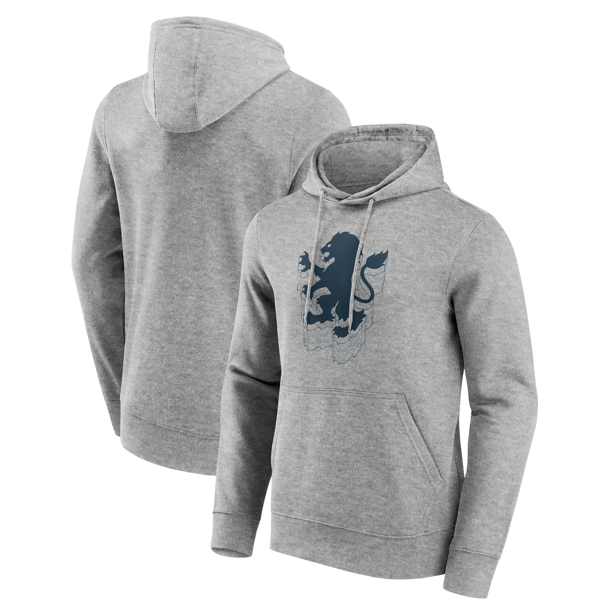 Aston Villa Ripple Graphic Hoodie - Sports Grey - Mens