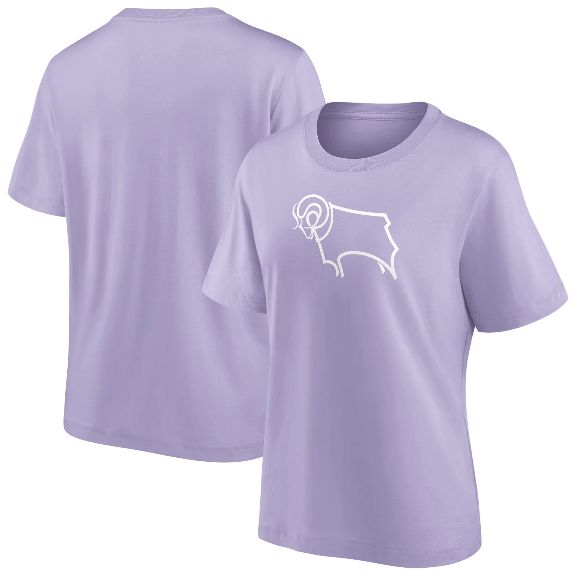 Derby County Mono Logo Graphic T-Shirt - Purple - Womens