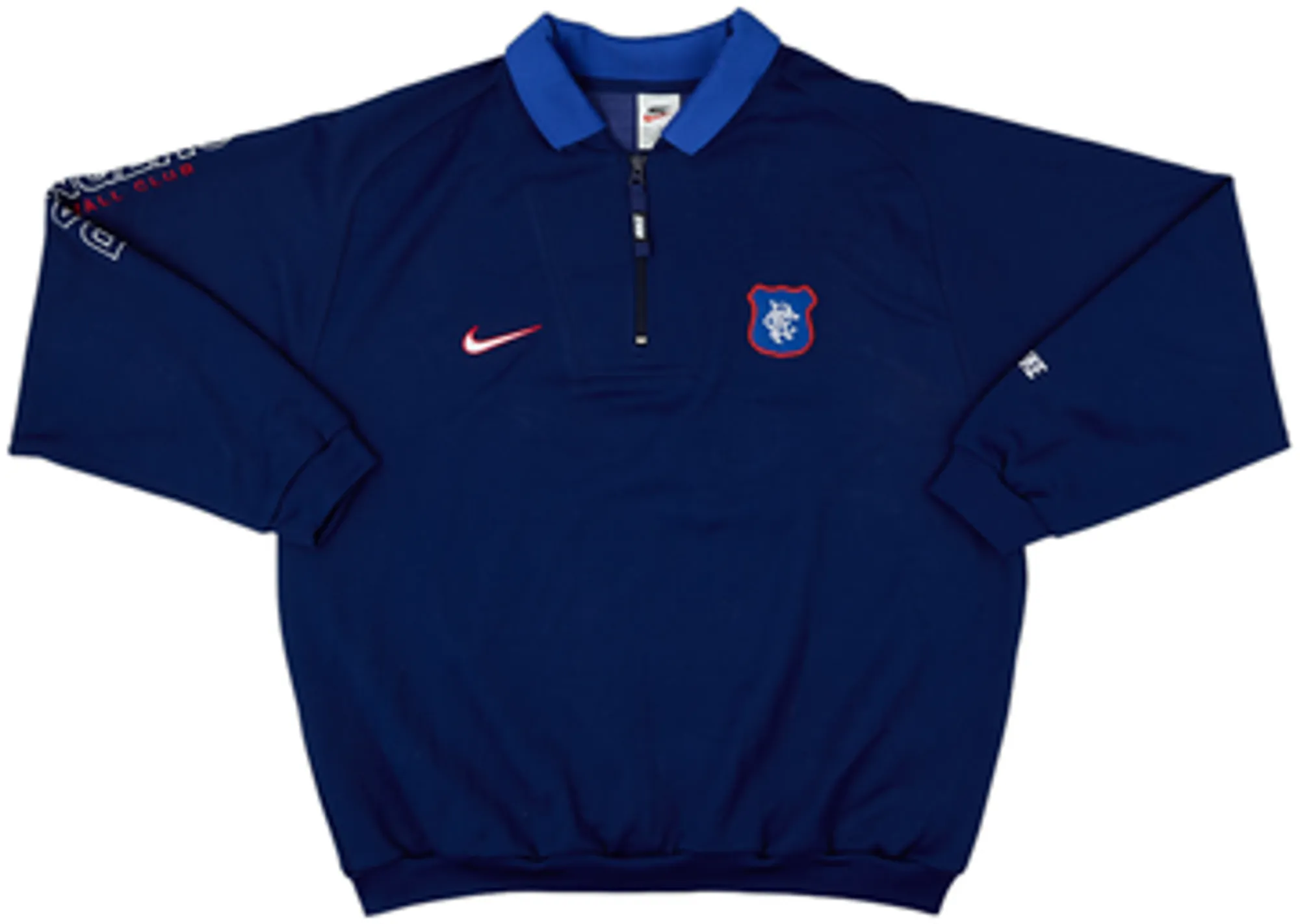 1997-98 Rangers Nike 1/4 Zip Sweat Top - 8/10 - (L)
