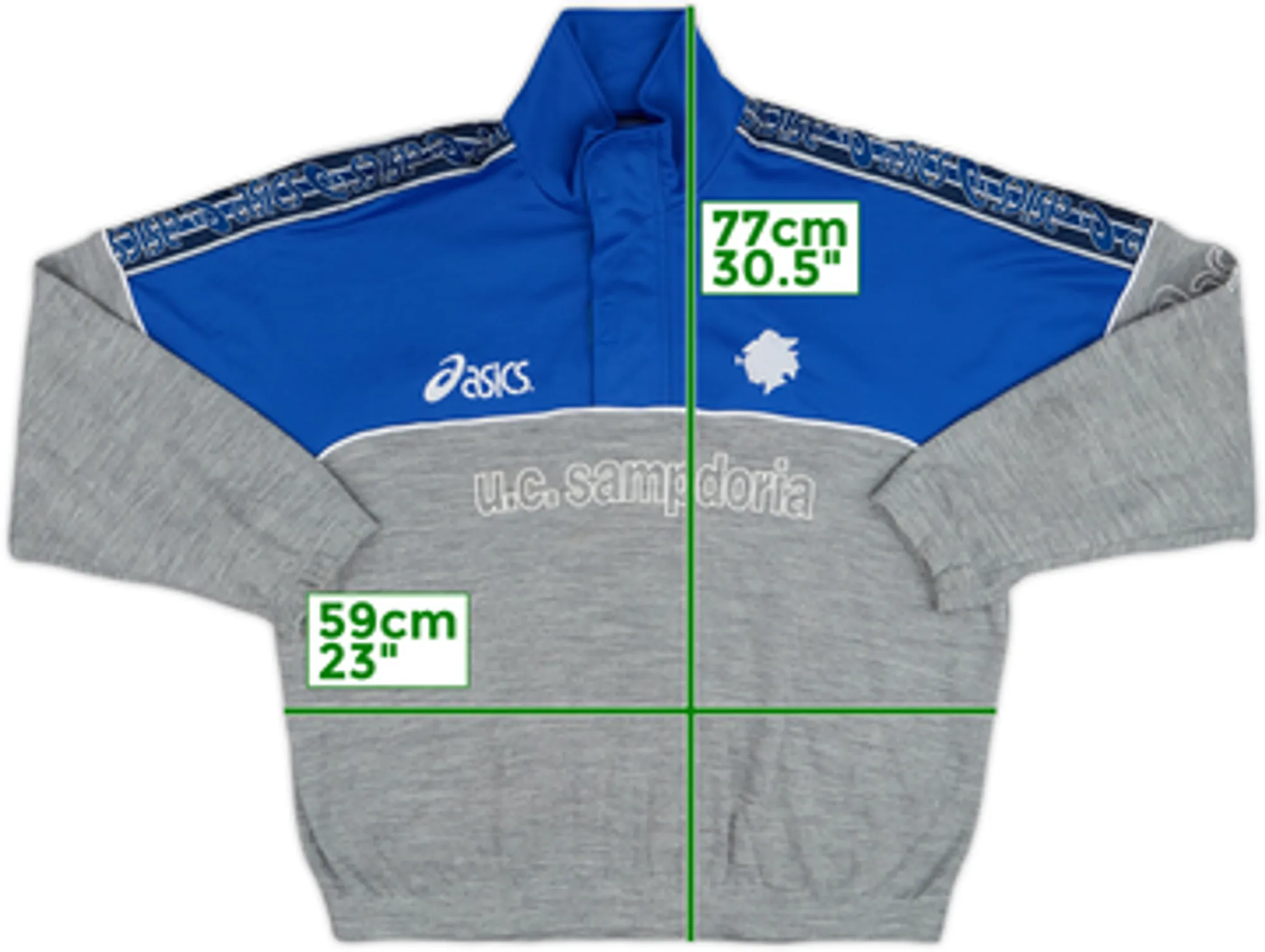 1992-94 Sampdoria Asics 1/4 Zip Track Jacket - 8/10 - (3XL)