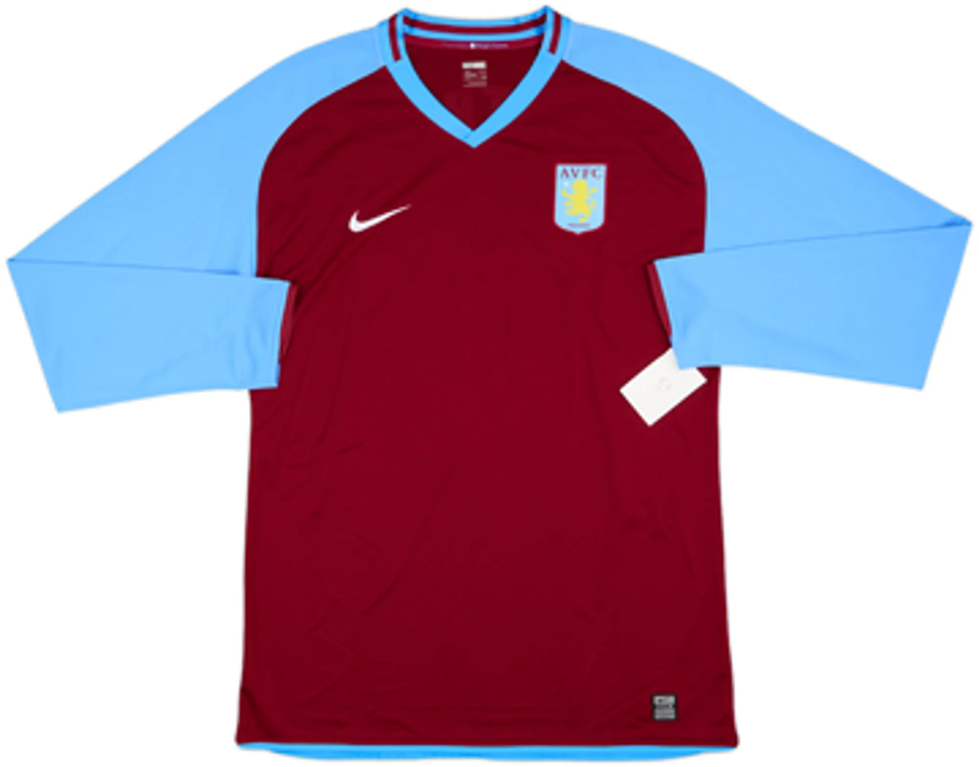 Nike Aston Villa Mens LS Player Issue Home Shirt 2008/09