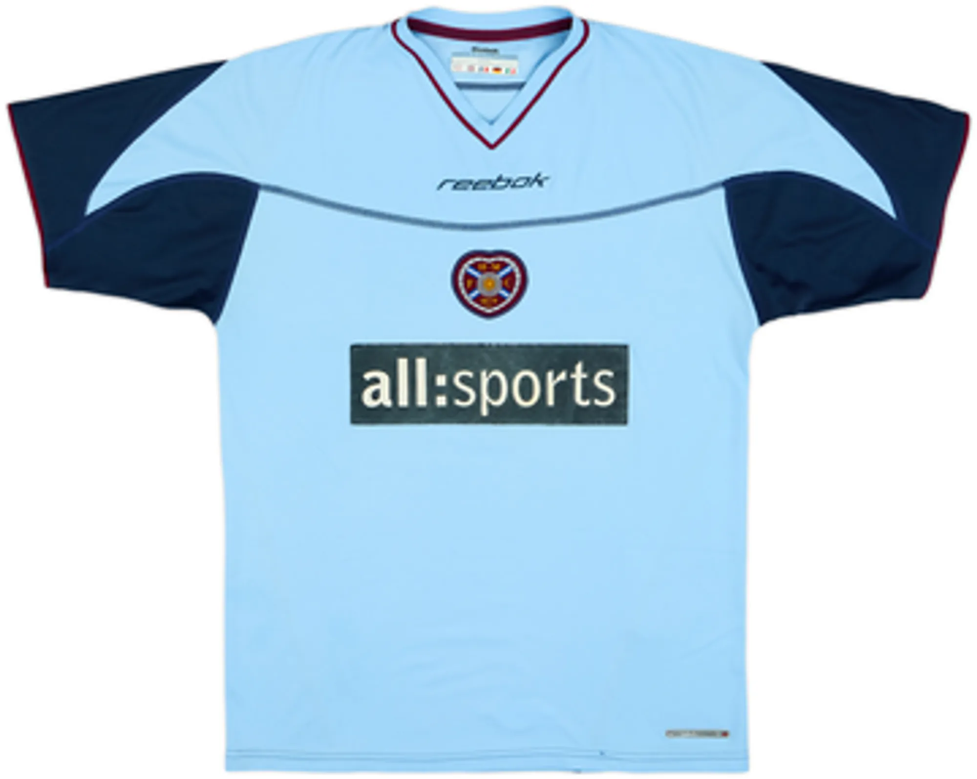 Reebok Heart of Midlothian Mens SS Away Shirt 2002/04