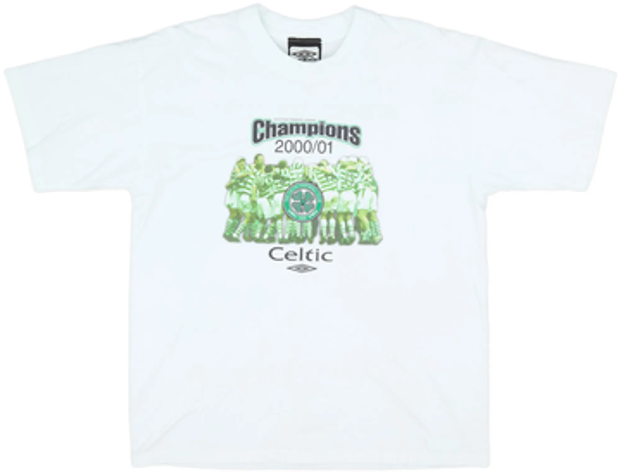 2000-01 Celtic 'Champions' Graphic Tee - 9/10 - (L)