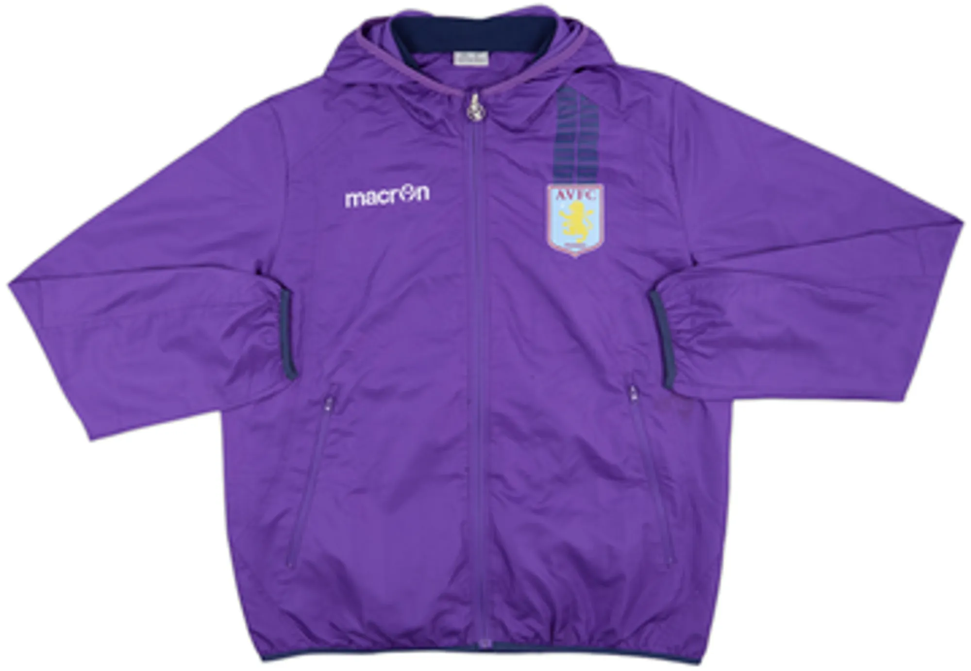2013-14 Aston Villa Macron Hooded Track Jacket - 7/10 - (XL)