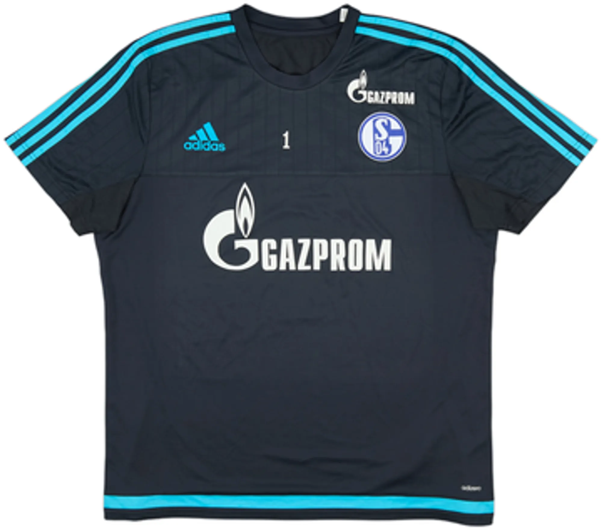 adidas Schalke 04 Mens SS Player Issue Home Shirt 2015/16