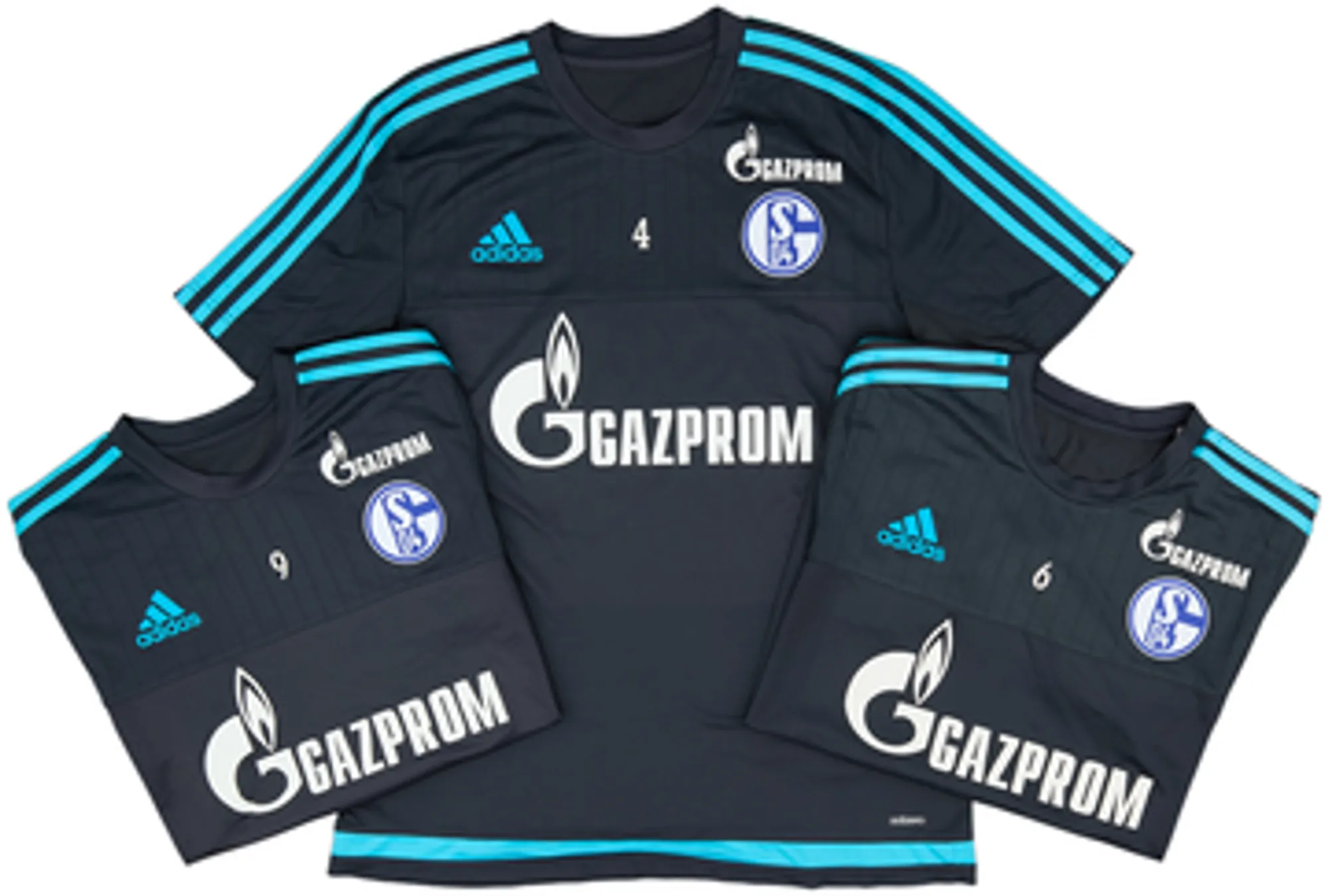 adidas Schalke 04 Mens SS Home Mini Kit 2015/16