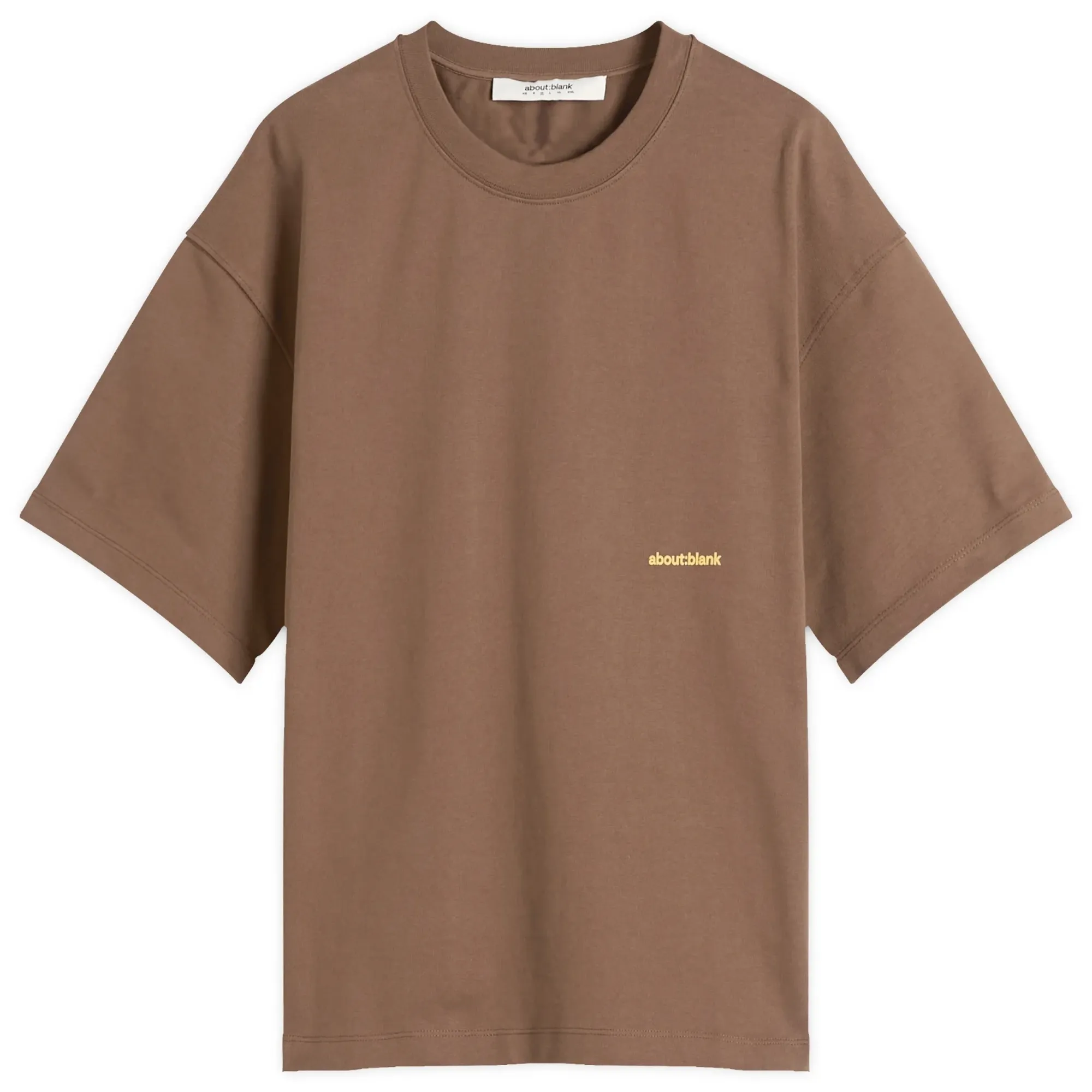 about:blank Men's Box Logo T-Shirt Brown/Gold