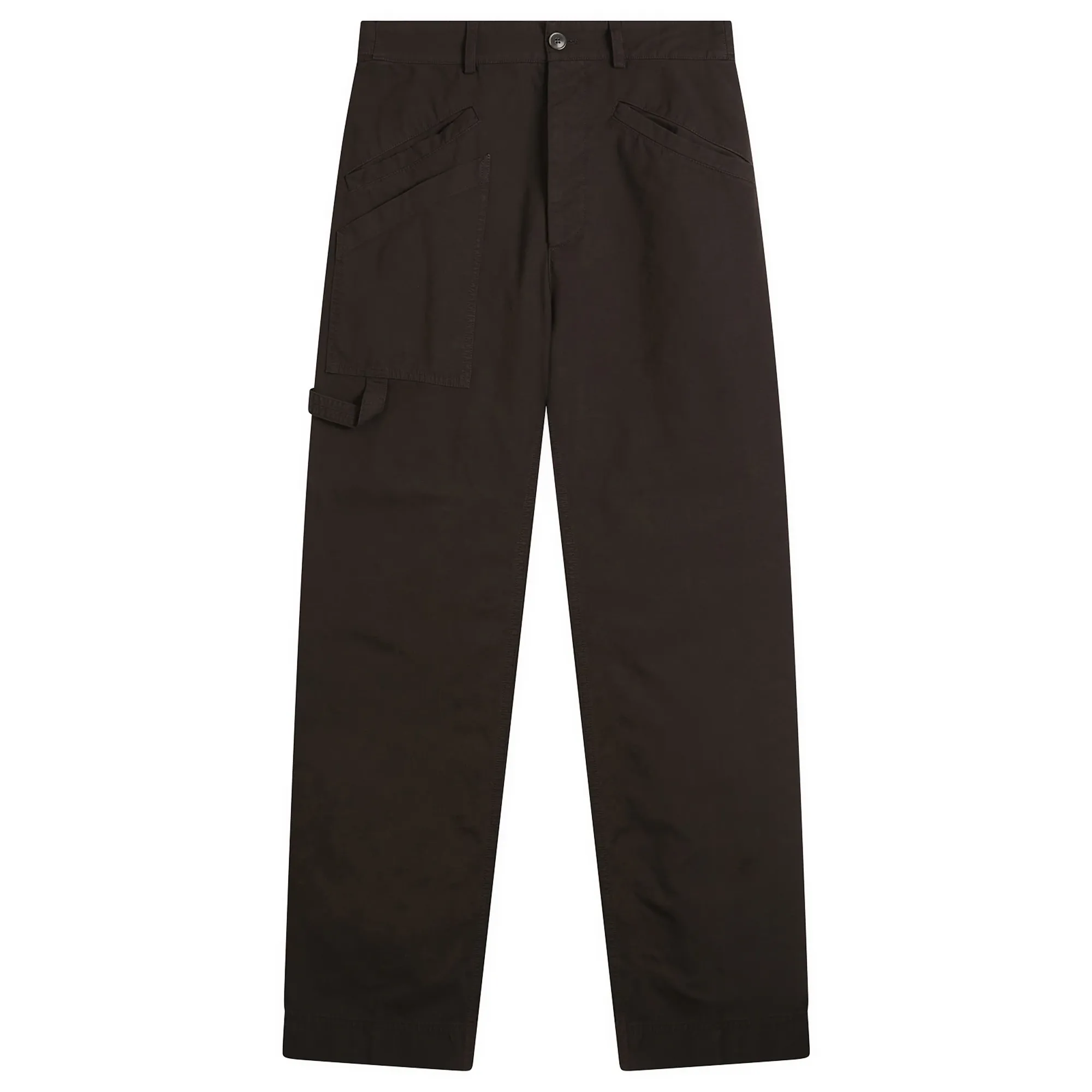 Dries Van Noten Men's Overdyed Double Weave Cotton Cargo Brown